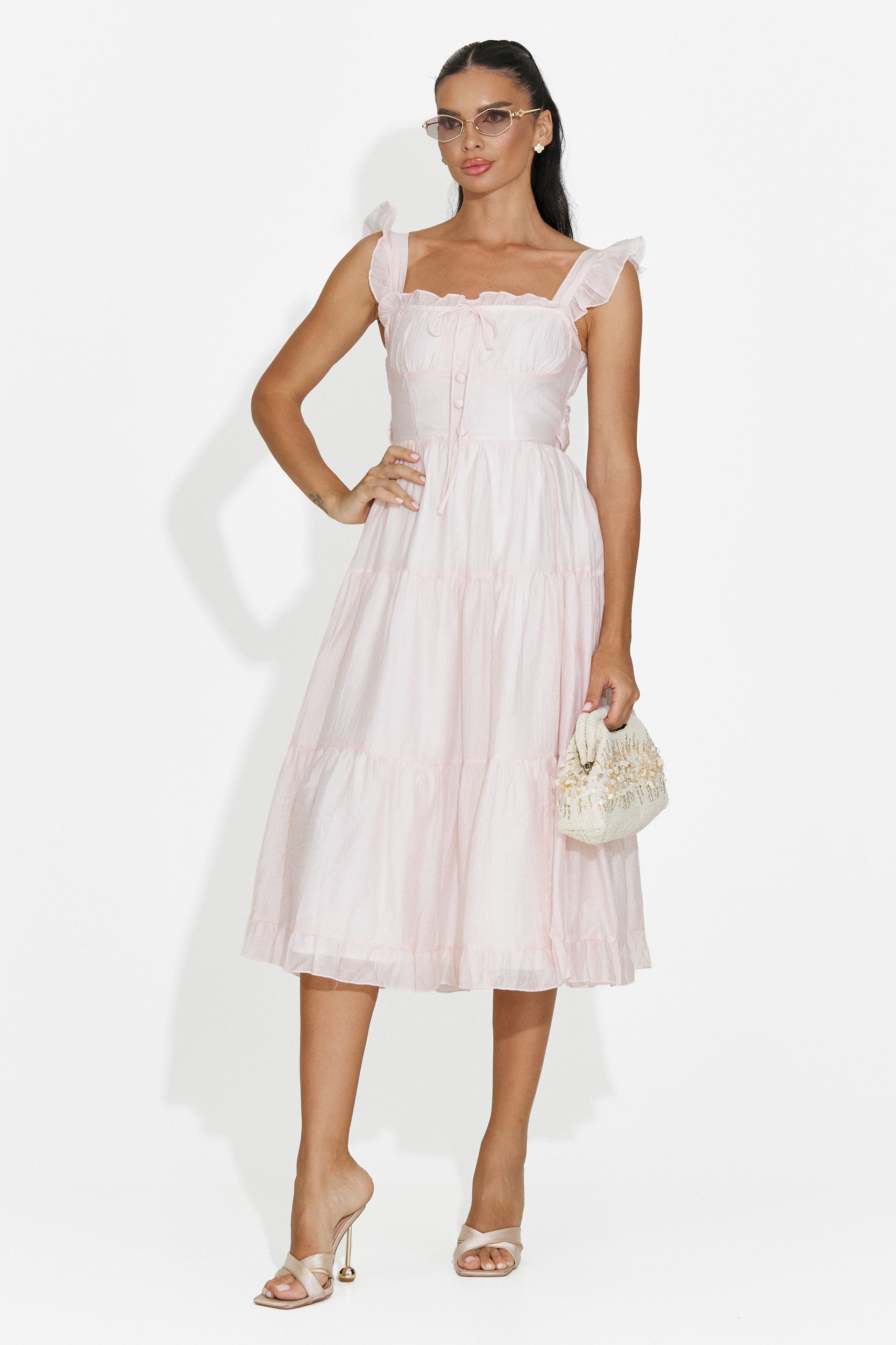 Abito donna corto rosa Camenia Bogas