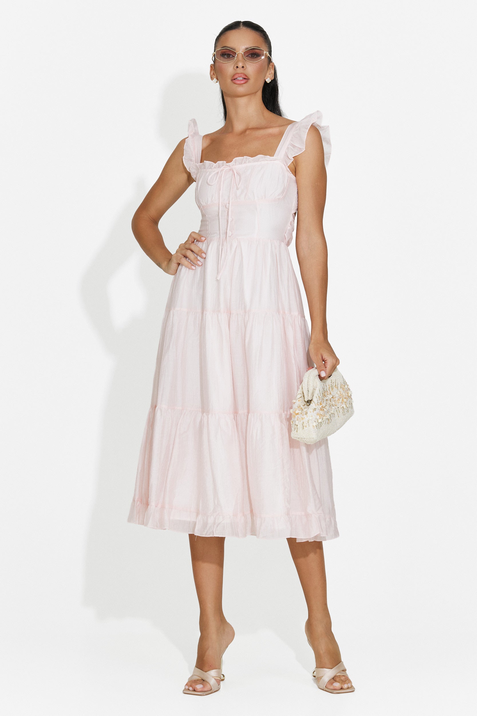 Abito donna corto rosa Camenia Bogas