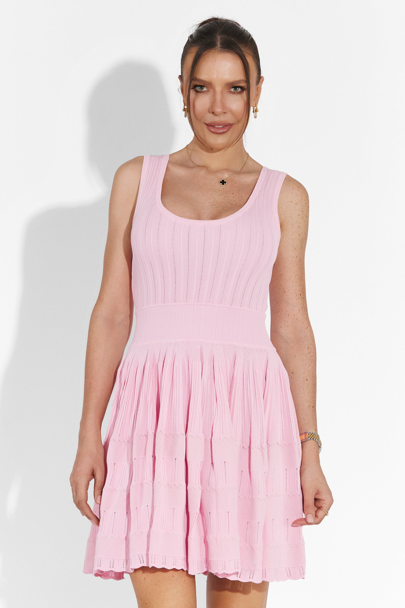 Vestito corto rosa Flimsy Bogas per donna