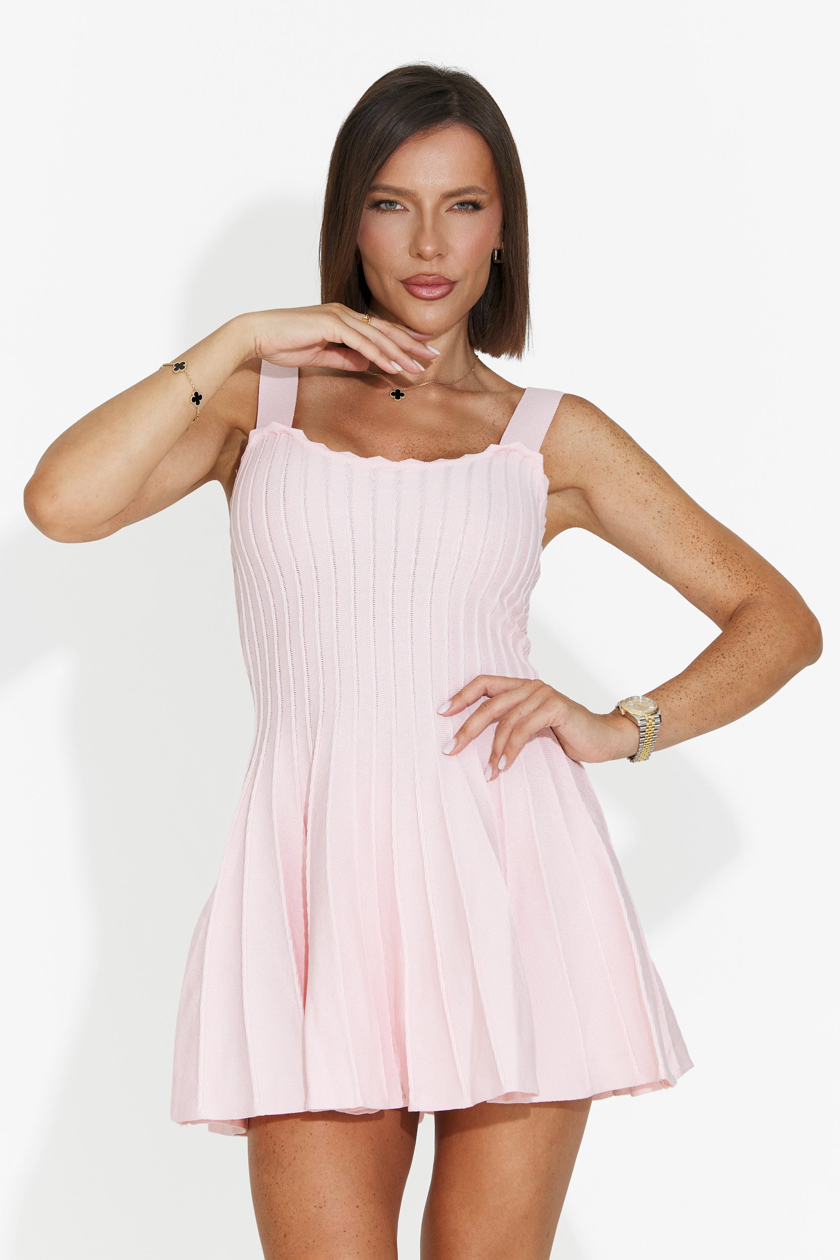 Abito donna corto rosa Sirinia Bogas