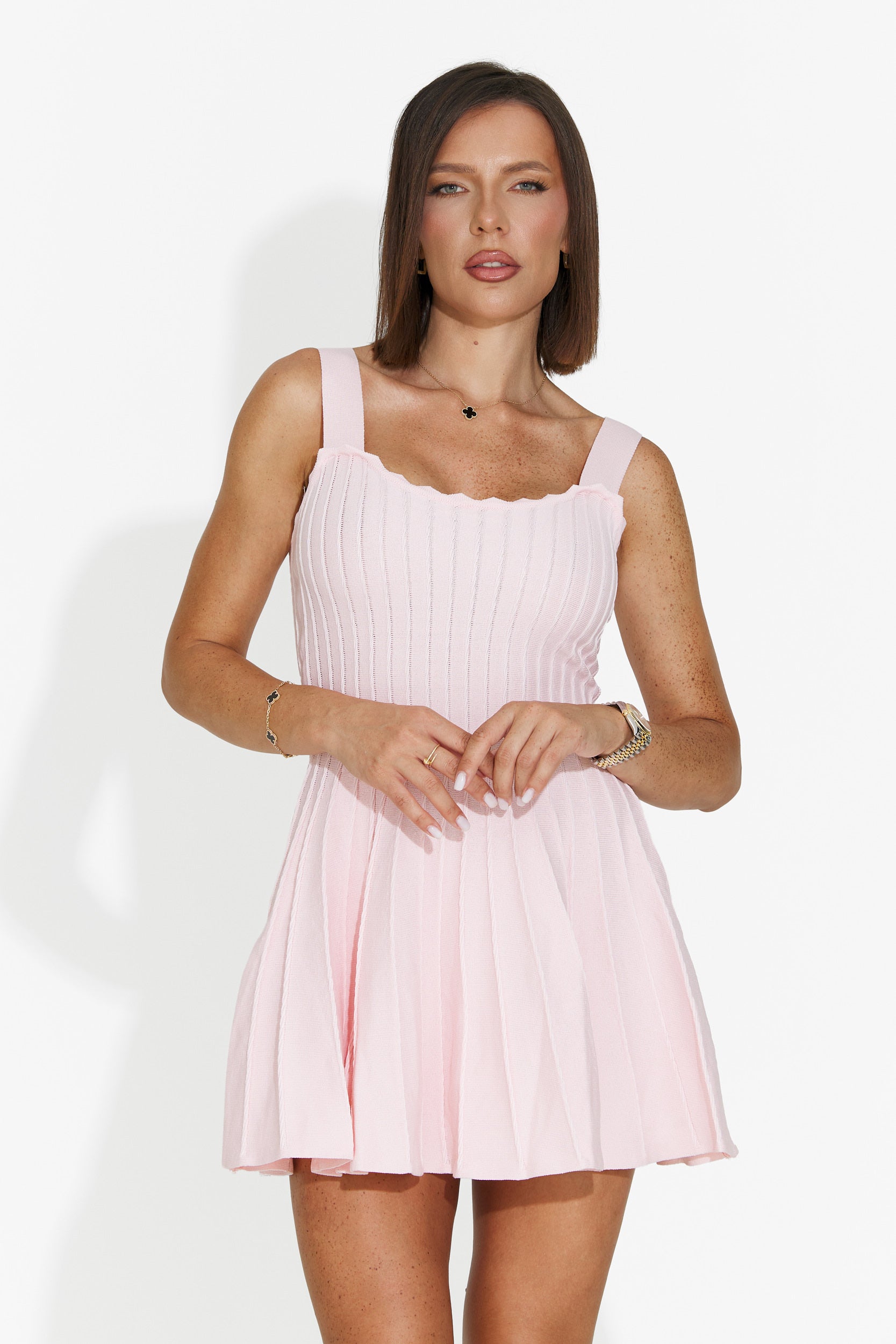 Abito donna corto rosa Sirinia Bogas