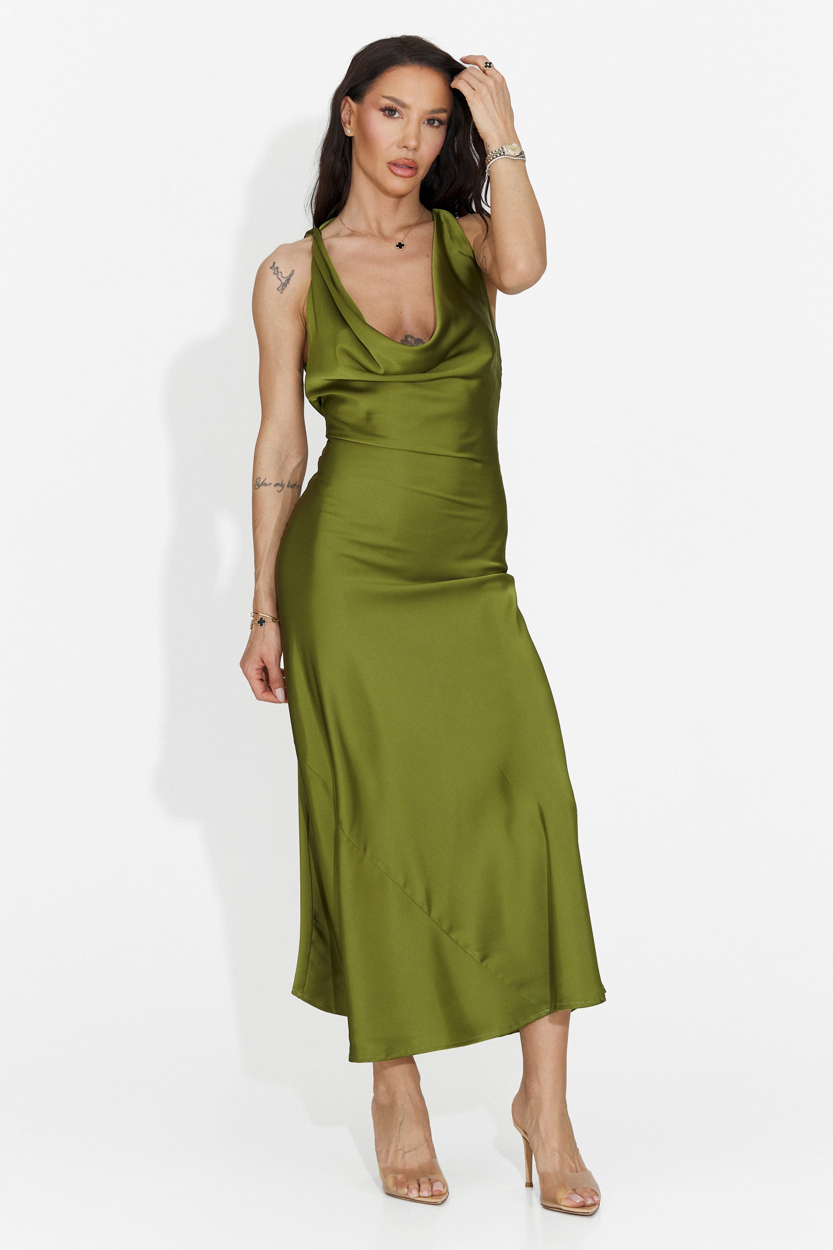 [Resigilat] Rochie dama scurta verde Fabiama Bogas