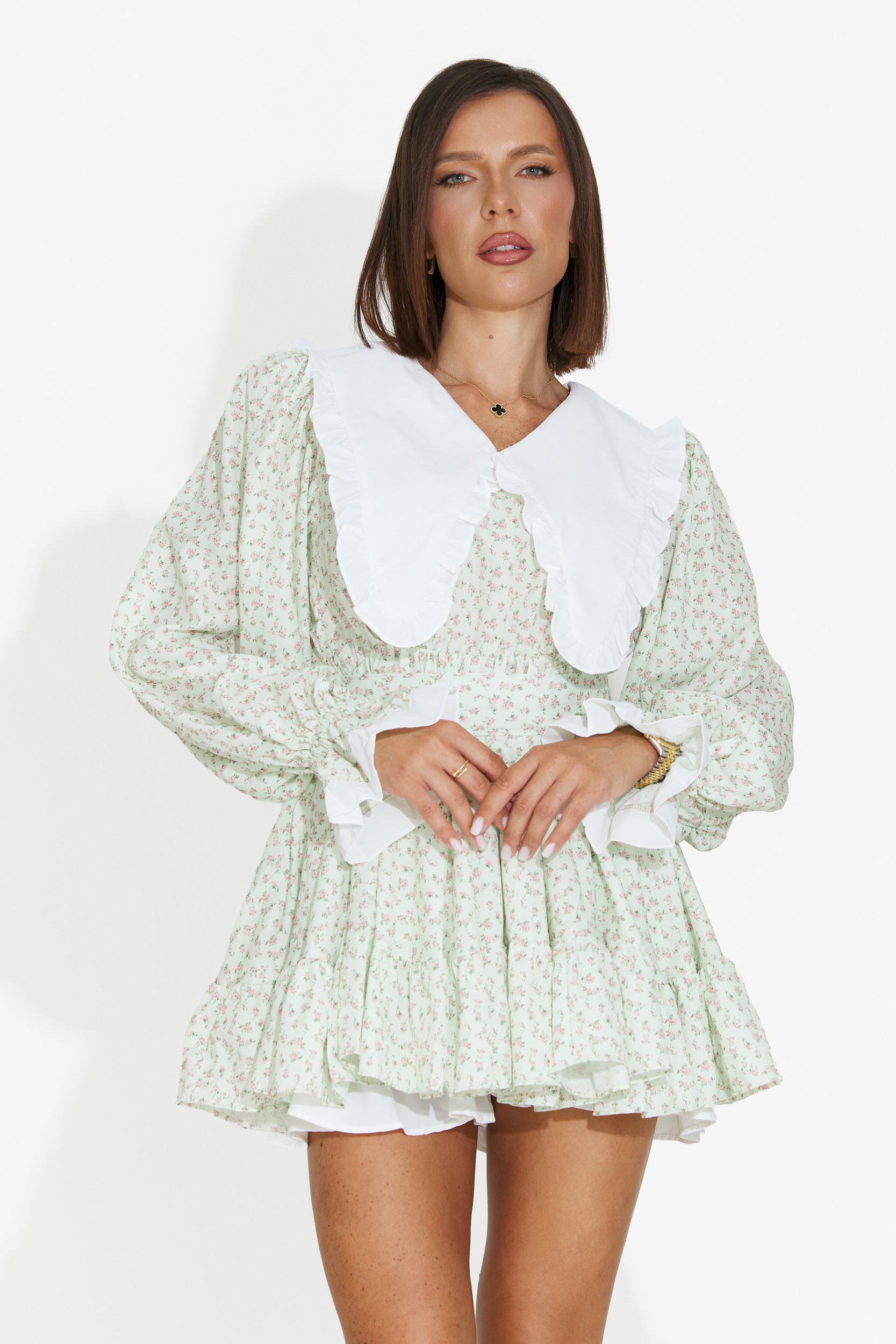 Abito donna corto verde Trivaya Bogas