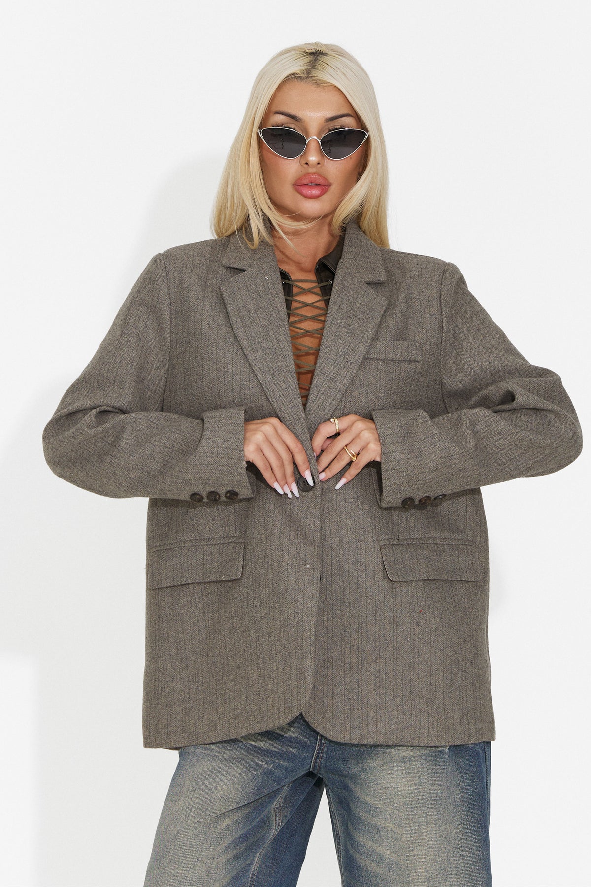Sacou casual bej Buneloeza Bogas