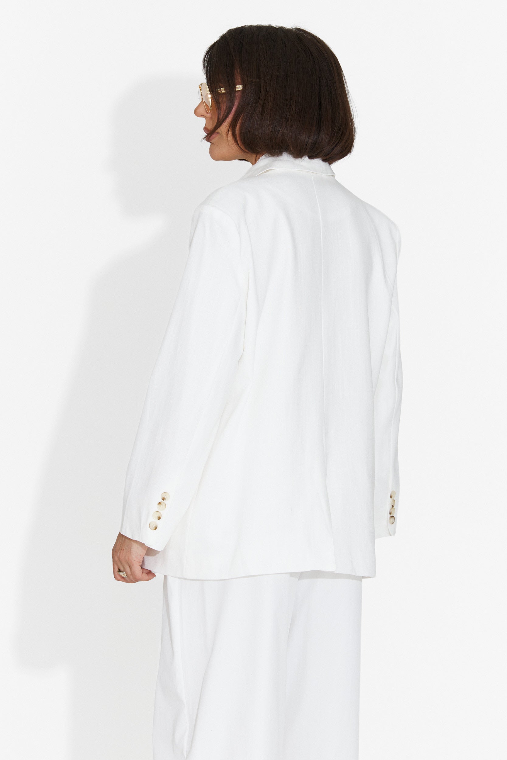 Blazer Casual Bianco da Donna di Foxglove Bogas