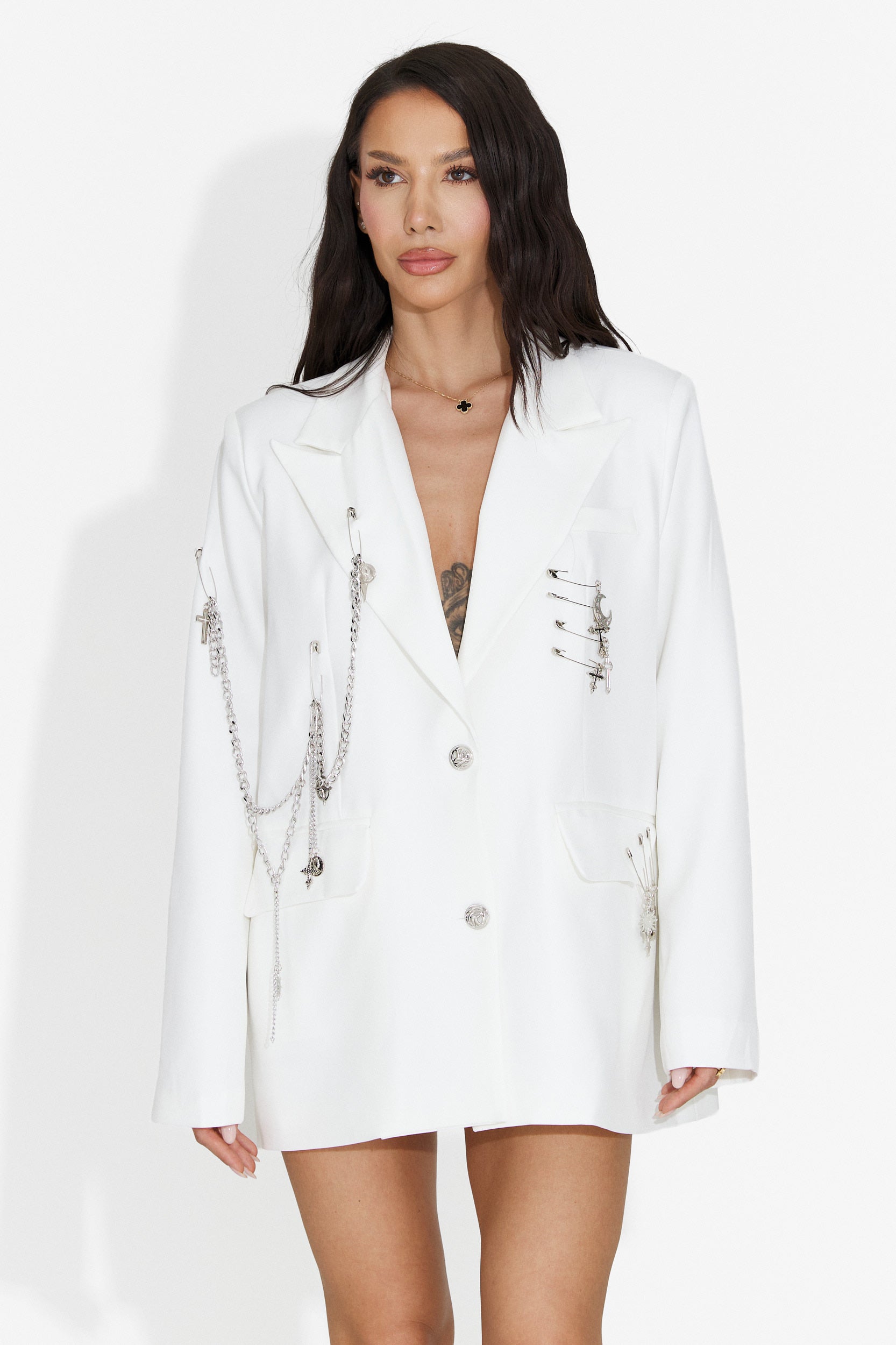 Elegante blazer bianco da donna Amaranda Bogas