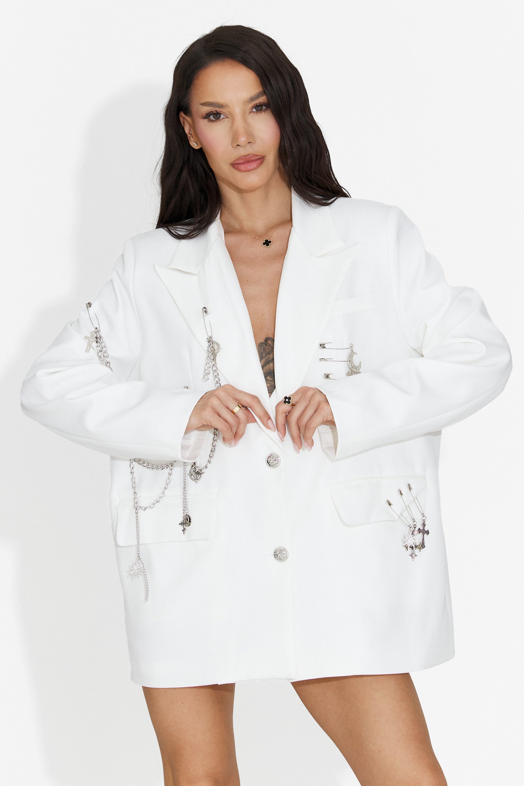 Elegante blazer bianco da donna Amaranda Bogas