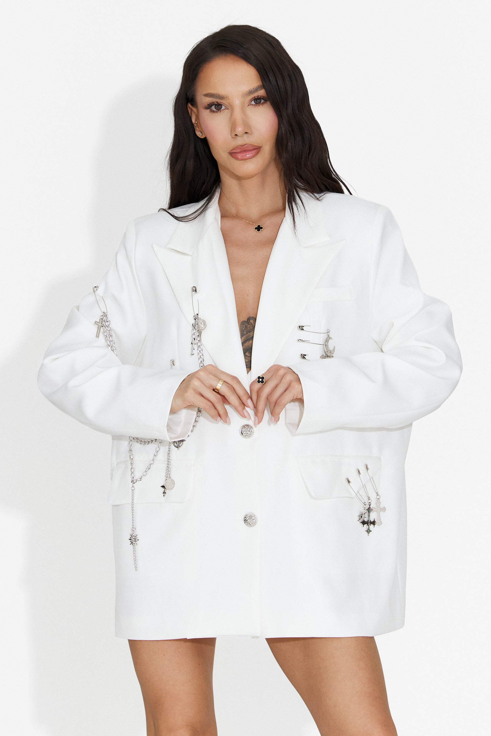 Elegante blazer bianco da donna Amaranda Bogas