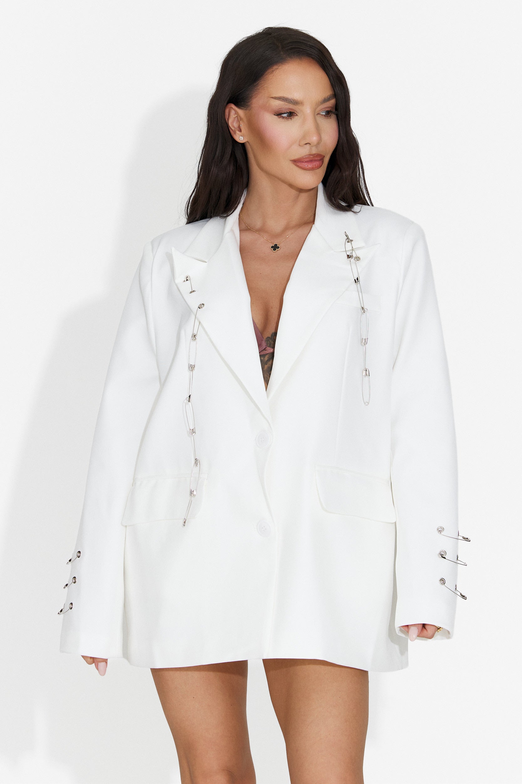 Elegante blazer bianco da donna Esinty Bogas