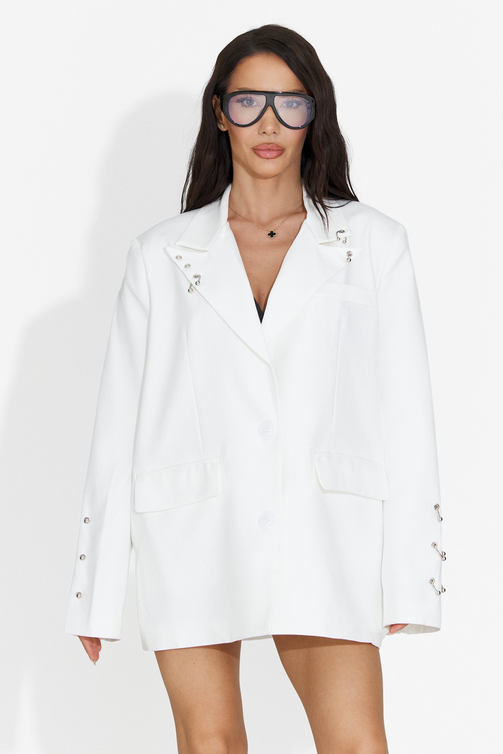 Elegante blazer bianco Kelda Bogas per signore