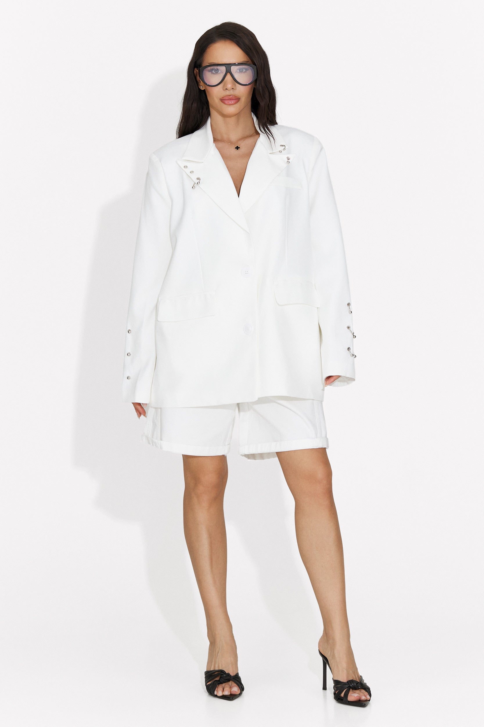 Elegante blazer bianco Kelda Bogas per signore