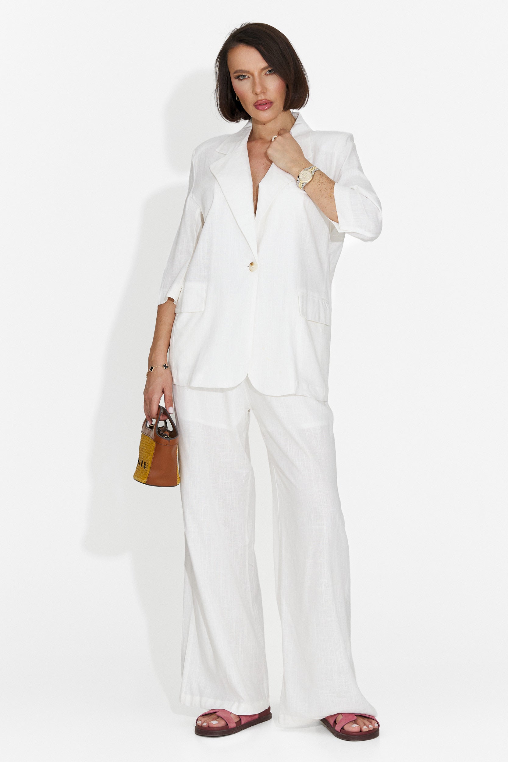 Elegante blazer bianco da donna Sweta Bogas