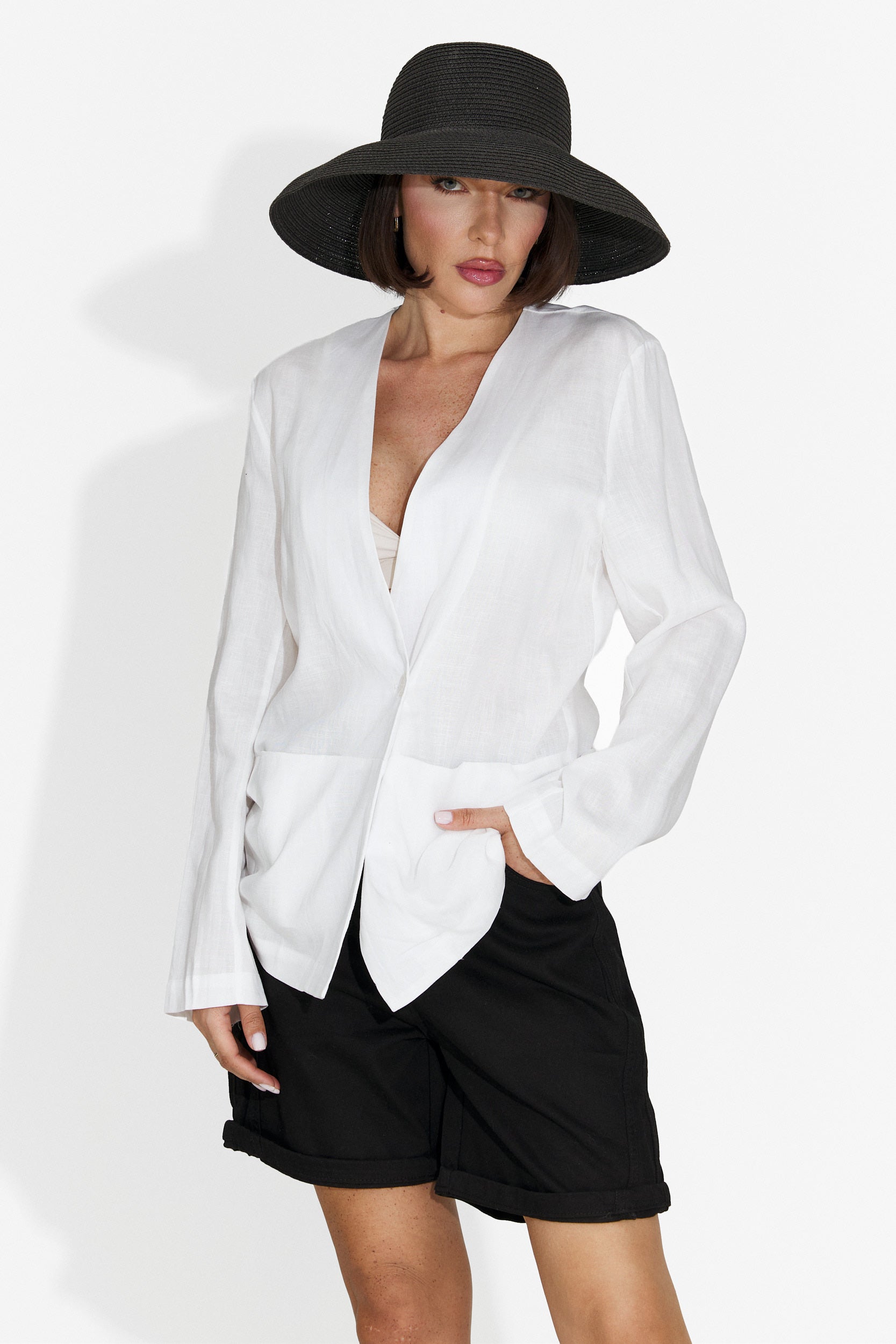 Elegante blazer bianco Yarow Bogas da donna