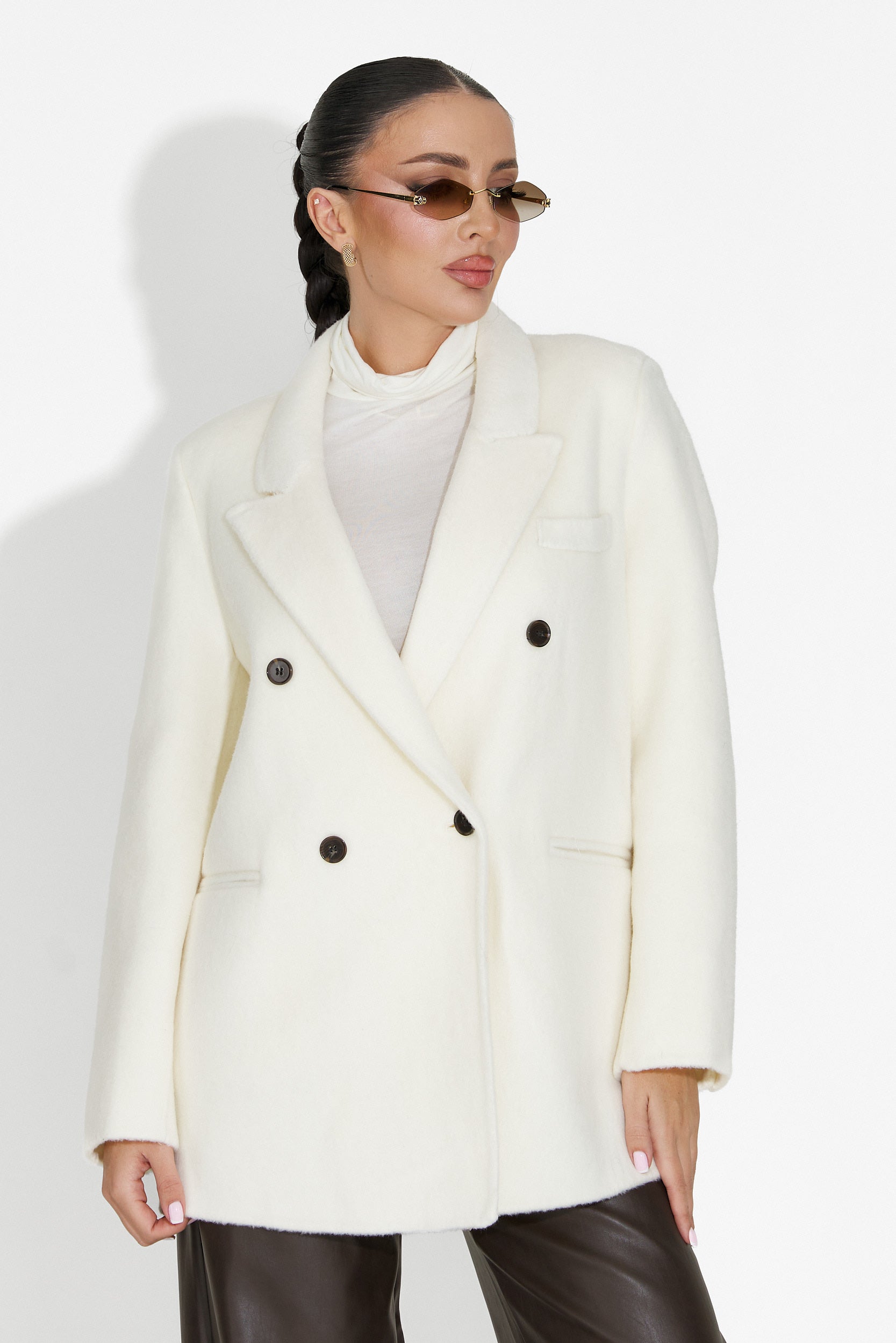 Novelia Bogas Blazer Elegante Beige da Donna