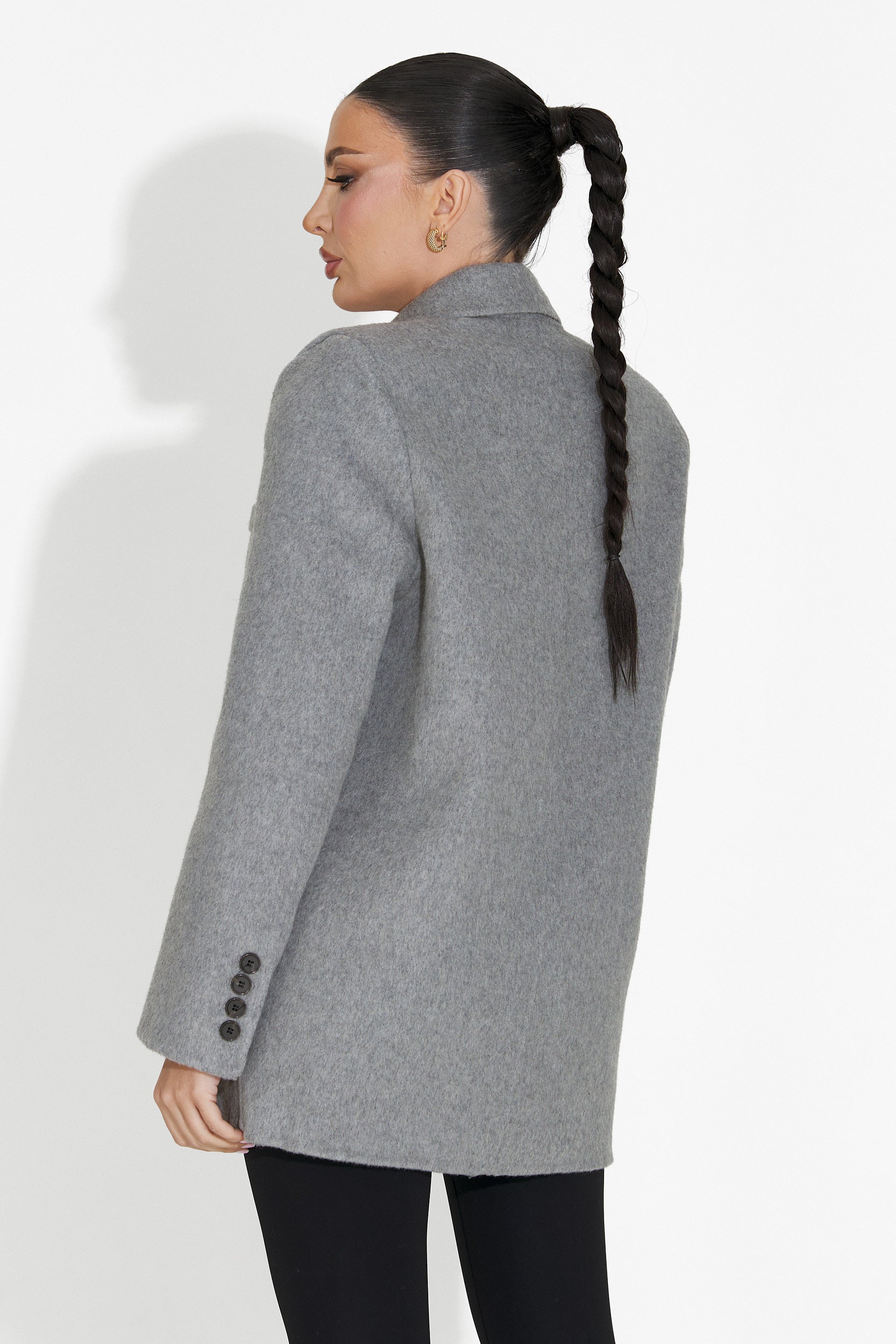 Novelia Bogas Blazer Elegante Grigio per Donne