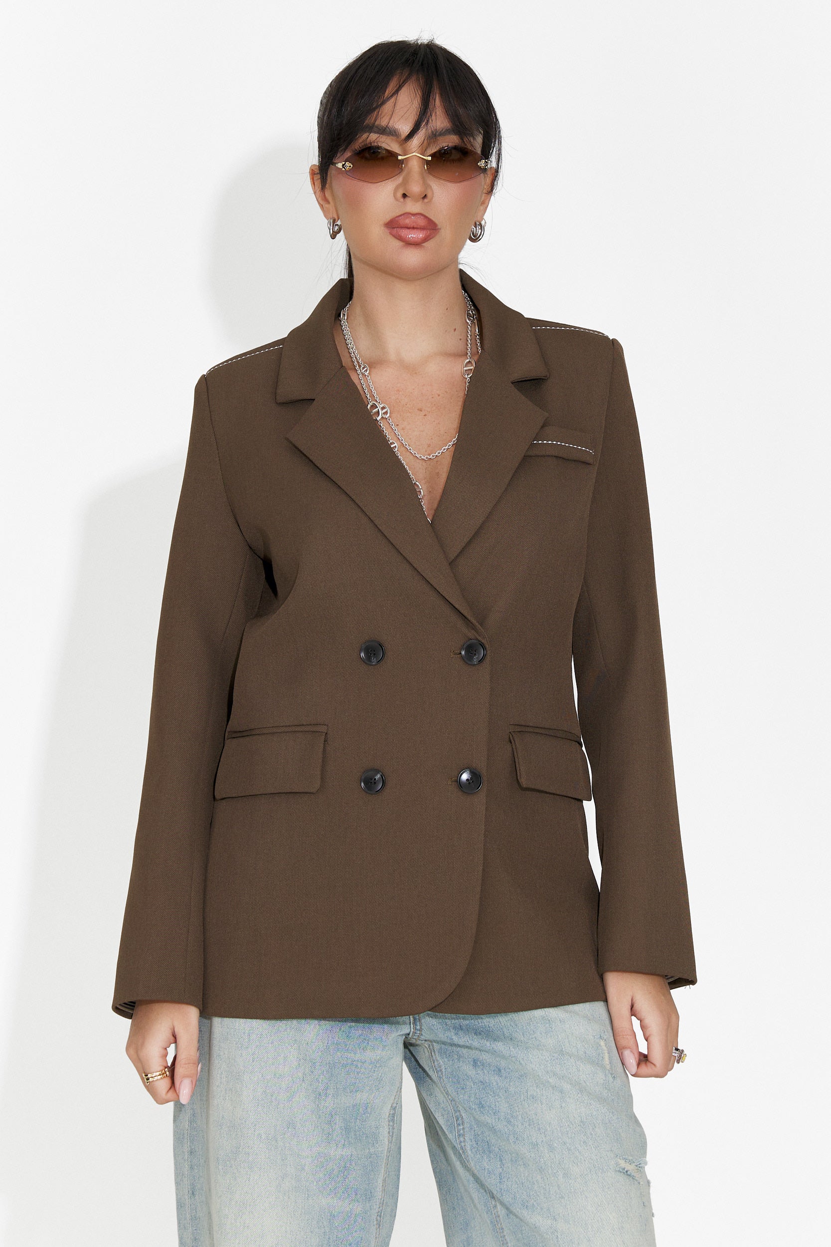 Elegante blazer marrone da donna Caleiaja Bogas