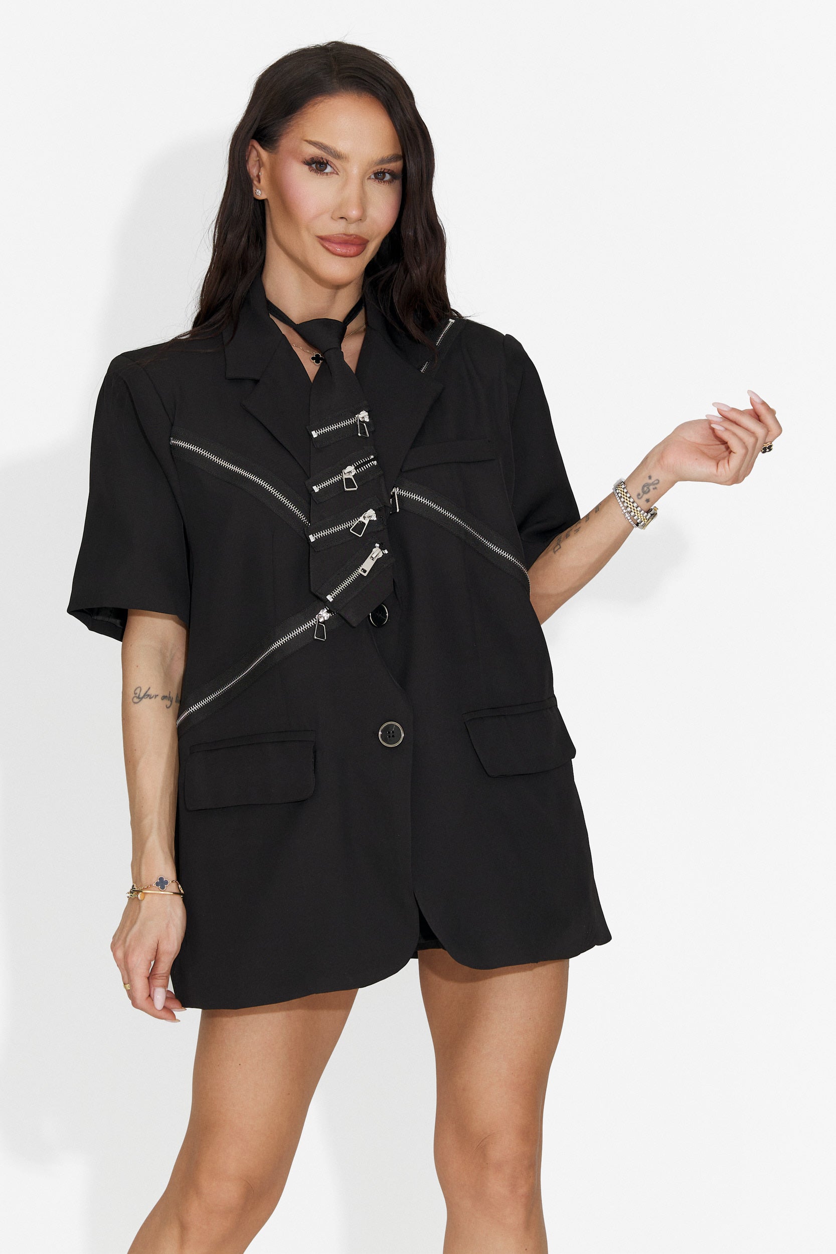 Elegante blazer nero da donna Fogi Bogas