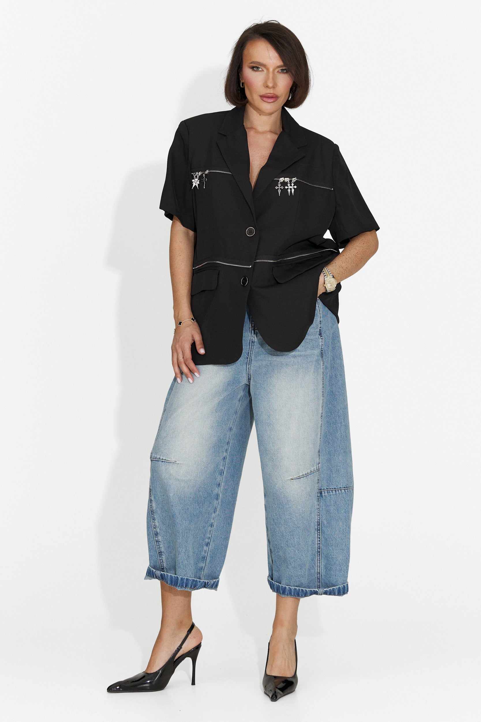 Elegante Blazer Nero da Donna di Gate Bogas