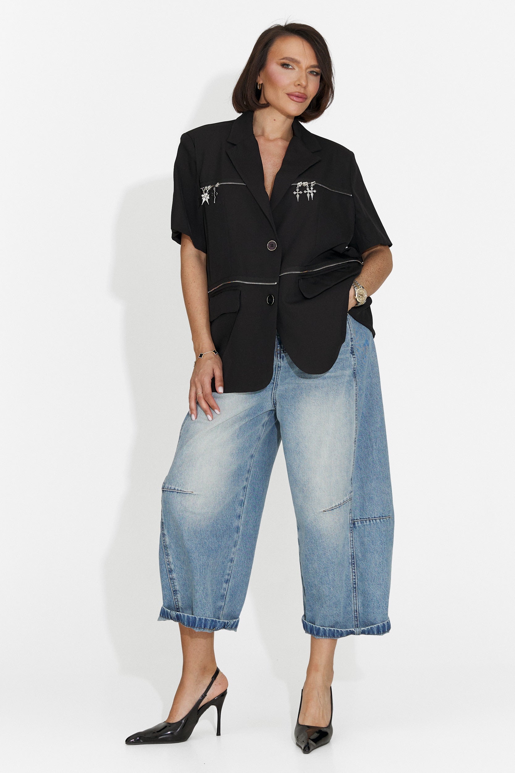 Elegante Blazer Nero da Donna di Gate Bogas