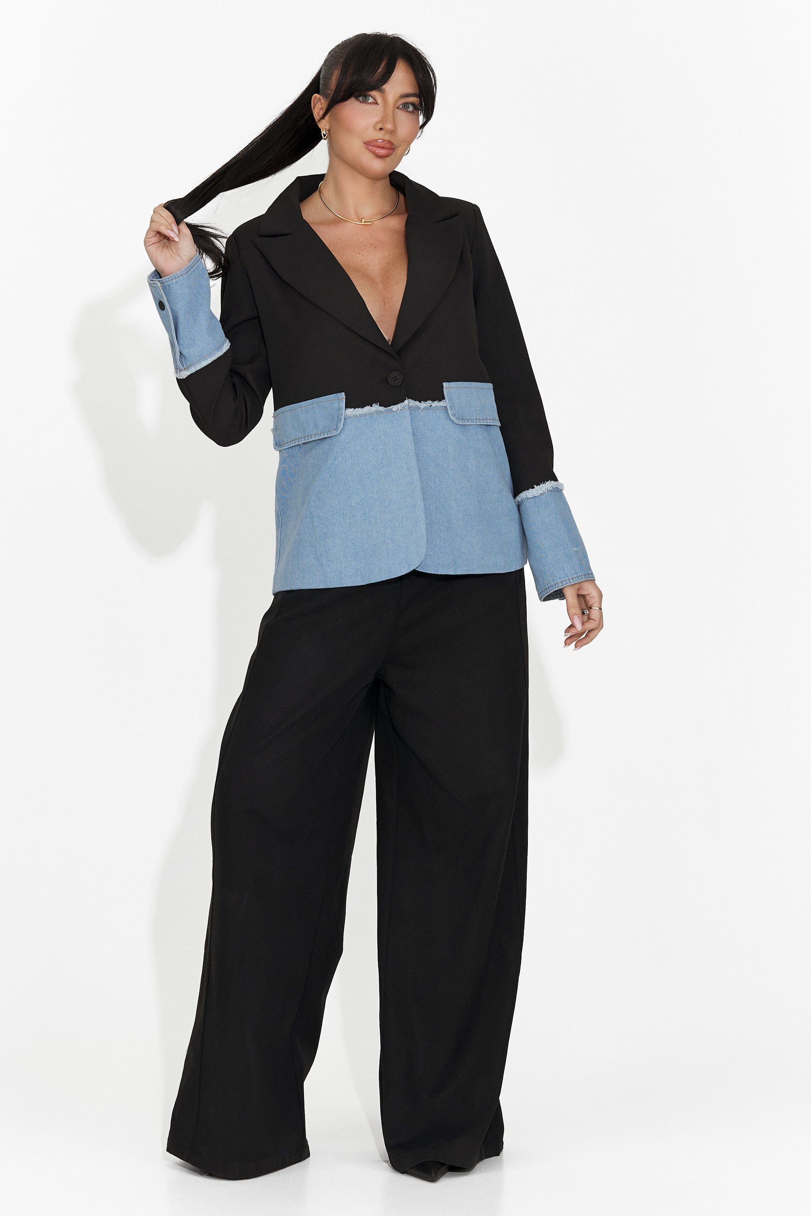 Elegante blazer nero da donna Samiria Bogas