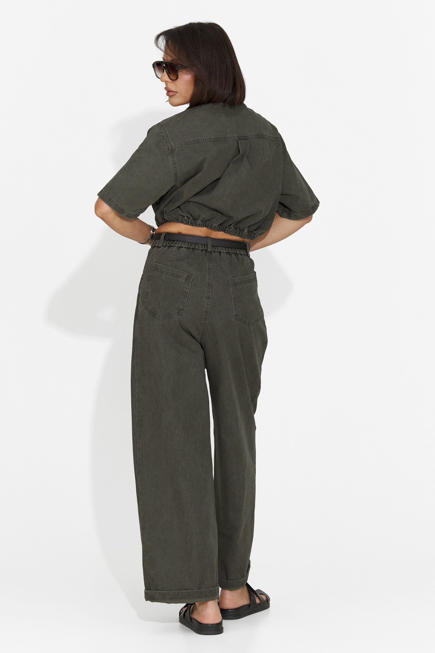 Ayeria Bogas Tuta Casual da Donna in Khaki
