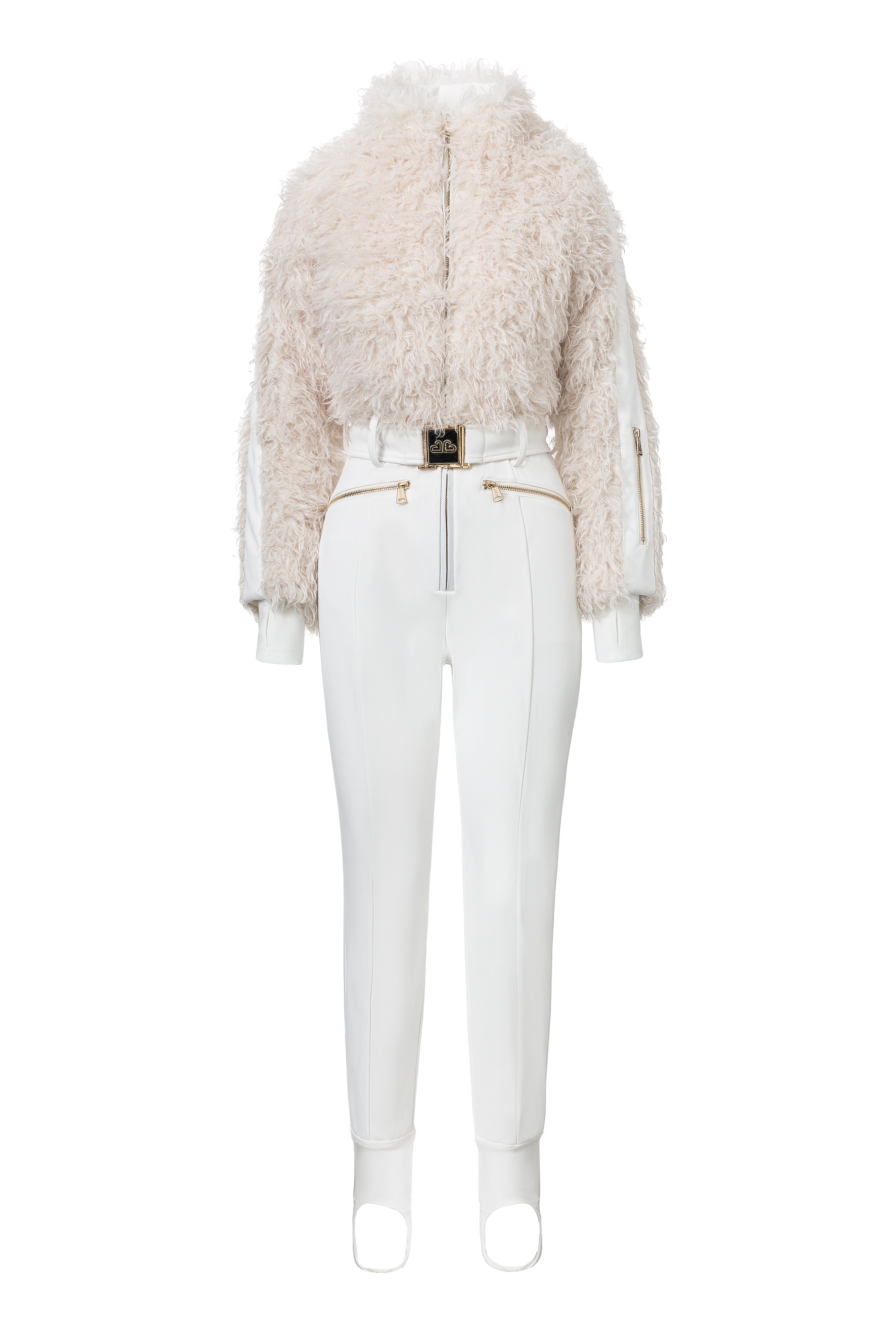 [Resigilat] Tuta da sci casual bianca Alycia Bogas