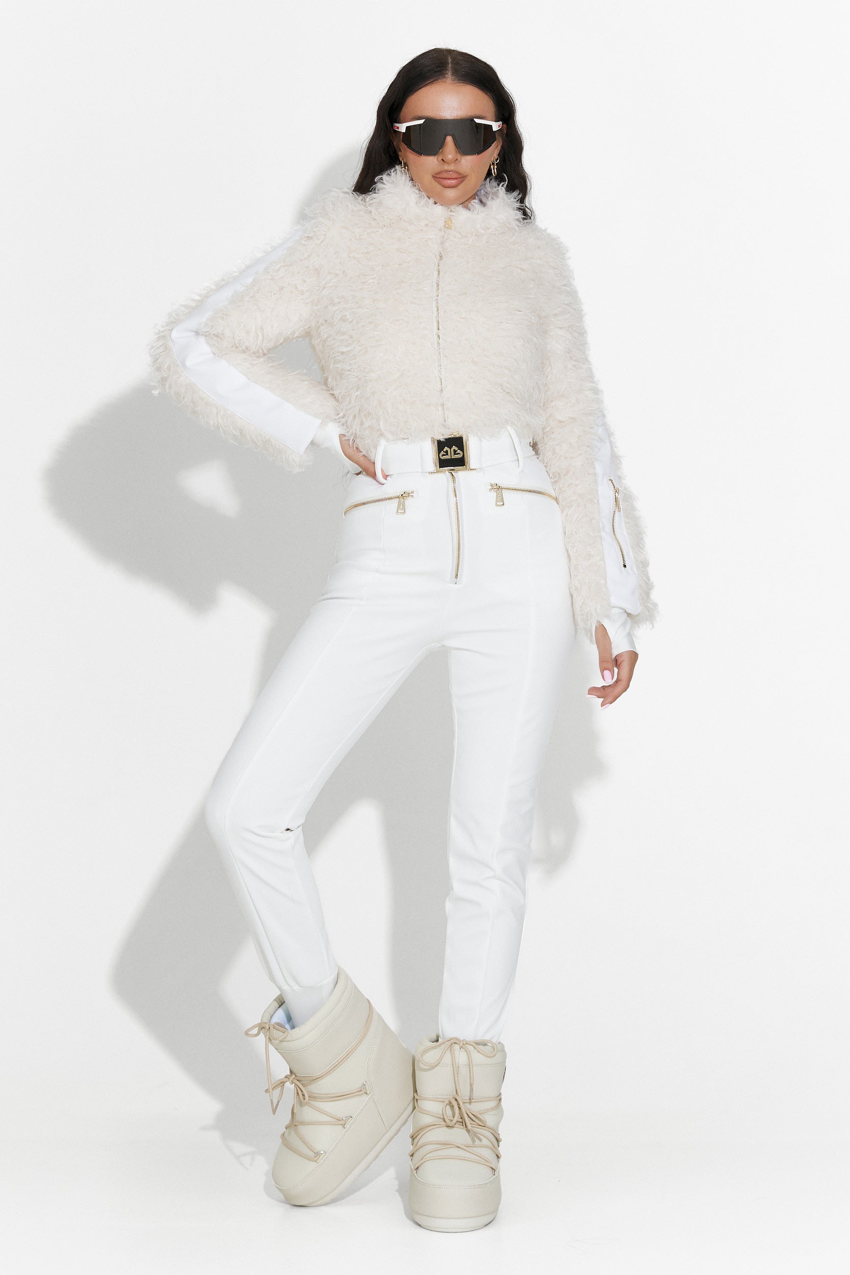 [Resigilat] Tuta da sci casual bianca Alycia Bogas