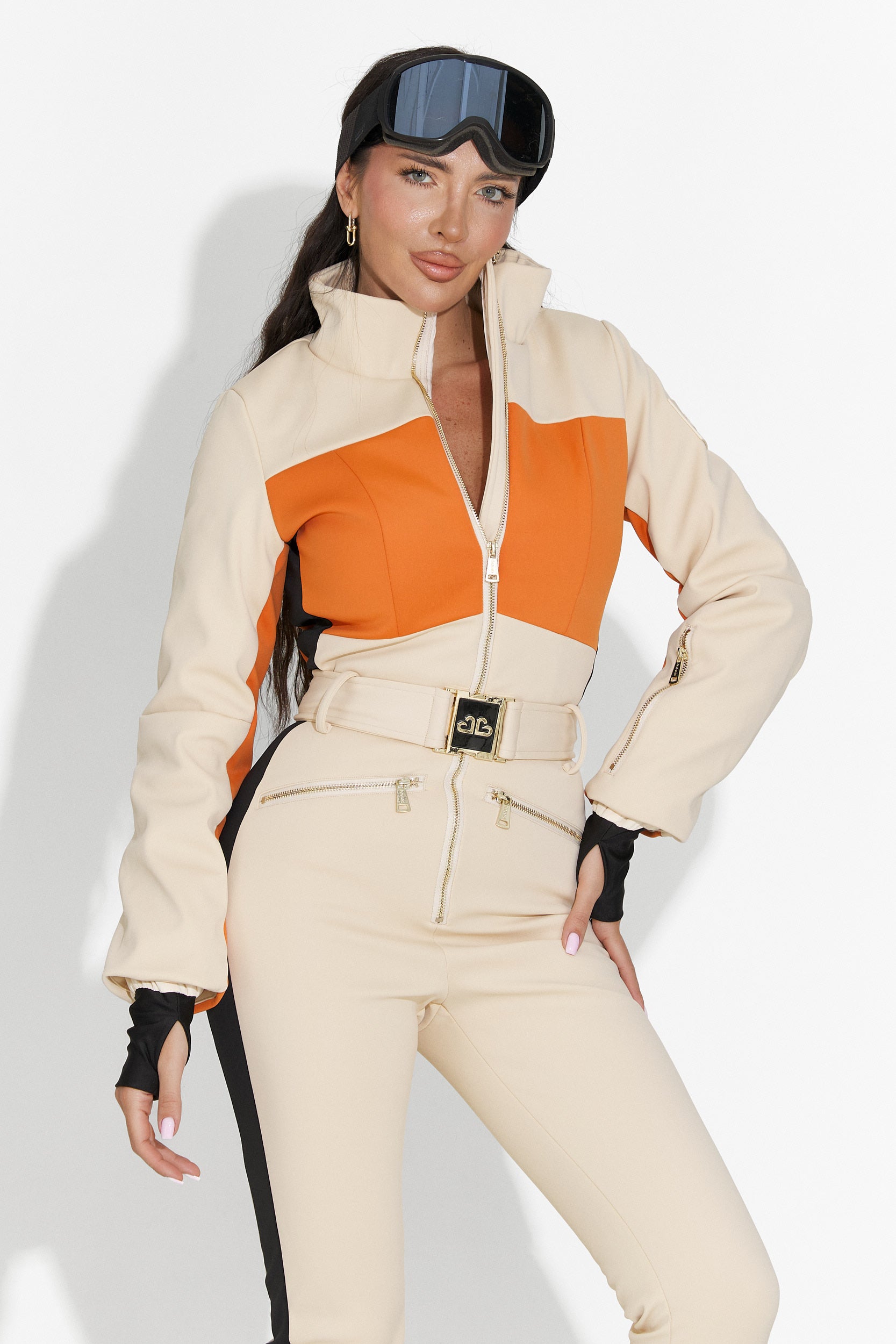 Tuta da sci casual beige Vernoa Bogas