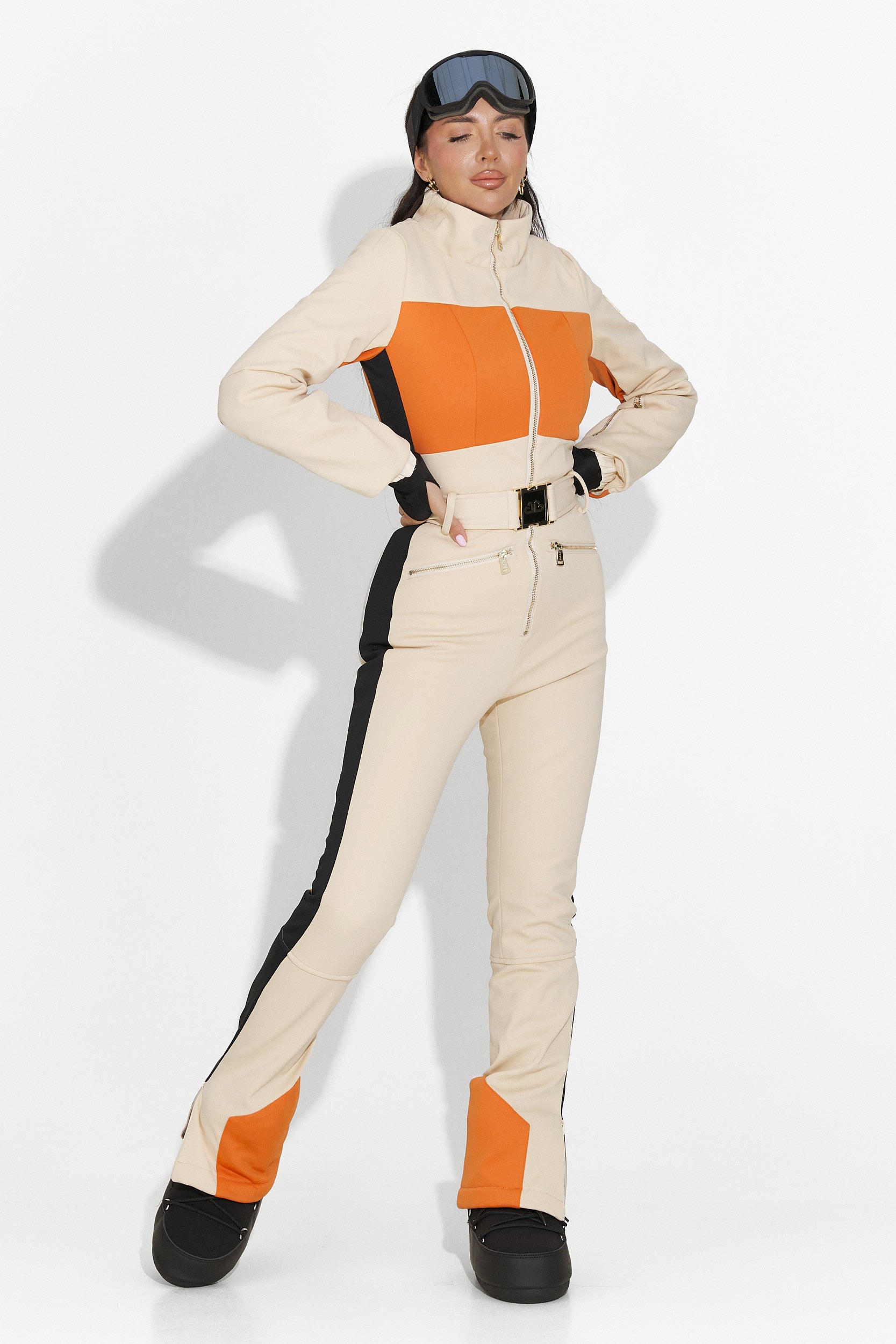 Tuta da sci casual beige Vernoa Bogas