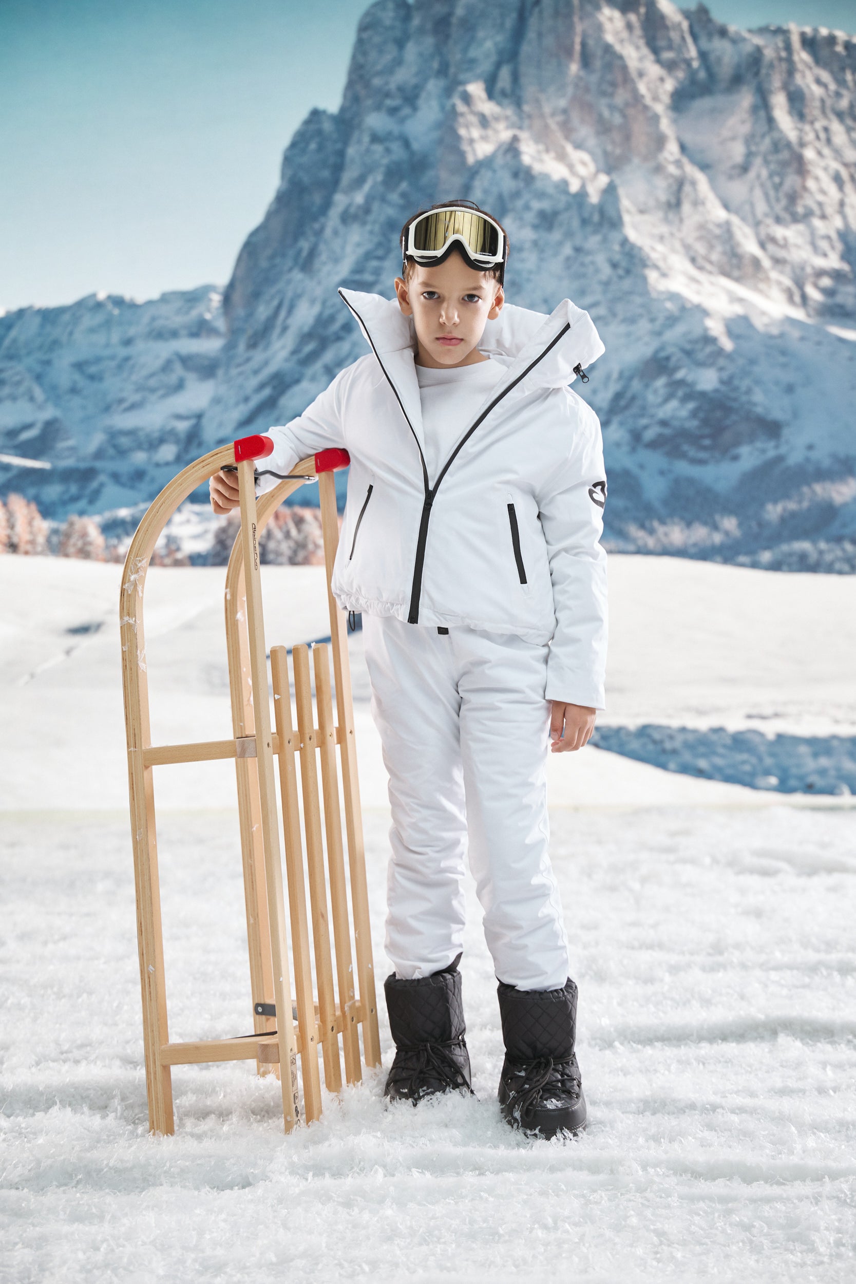 Tuta da sci bianca per bambini Abenia Bogas