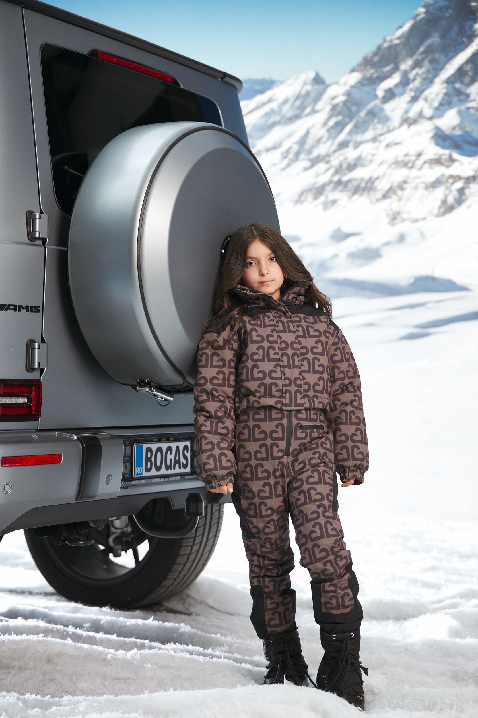 Tuta da sci marrone per bambini Alisone Bogas