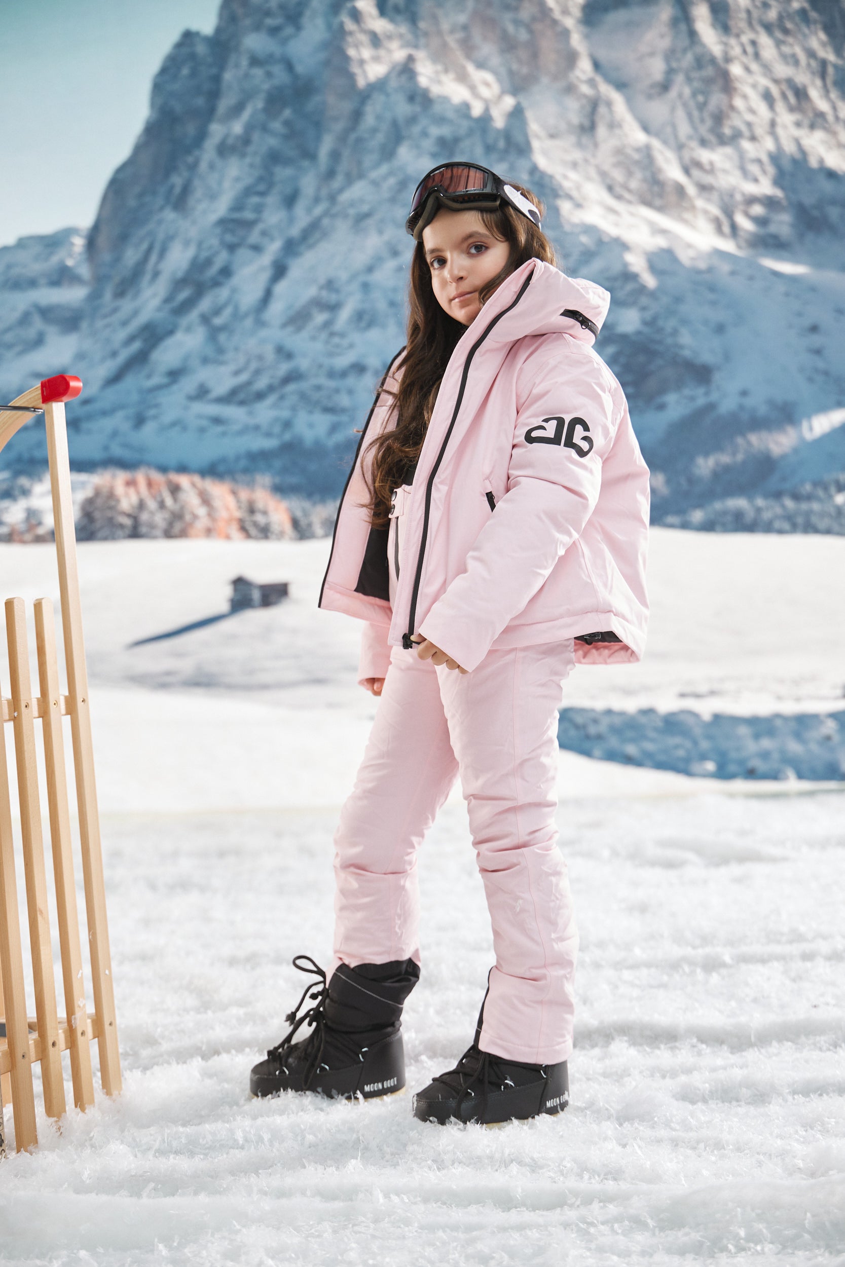 Tuta da sci rosa Abenia Bogas per bambini