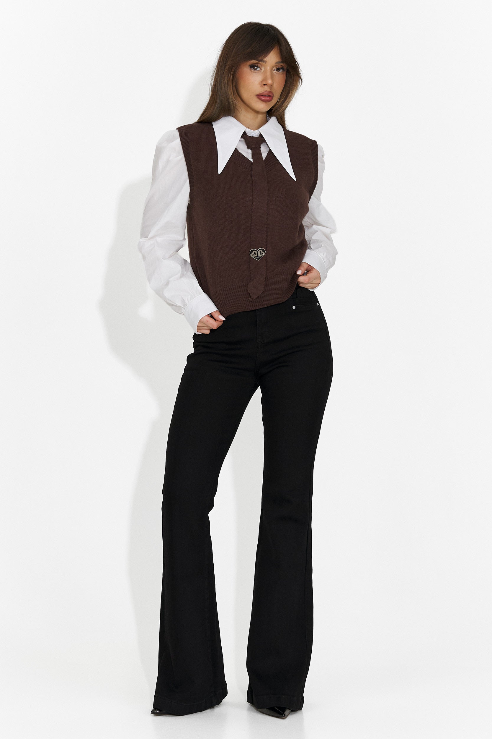 Set da Donna Ofeliana Bogas 3 Pezzi Camicia + Gilet + Cravatta