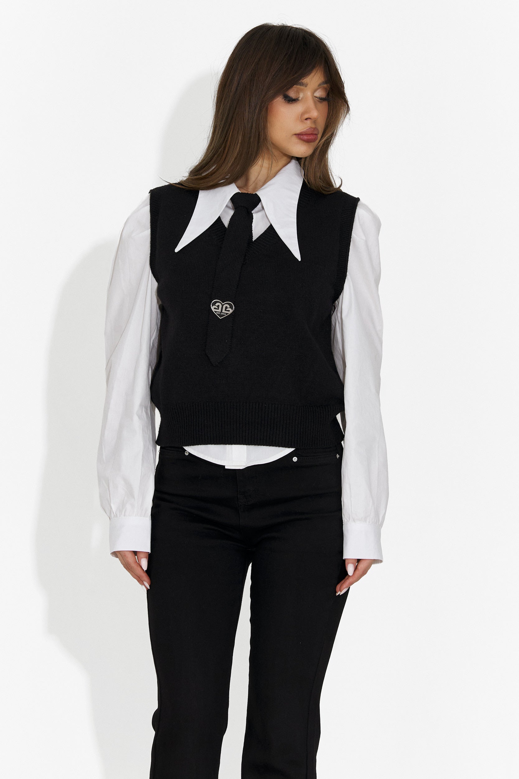 Set da Donna Ofeliana Bogas 3 Pezzi Camicia + Gilet + Cravatta