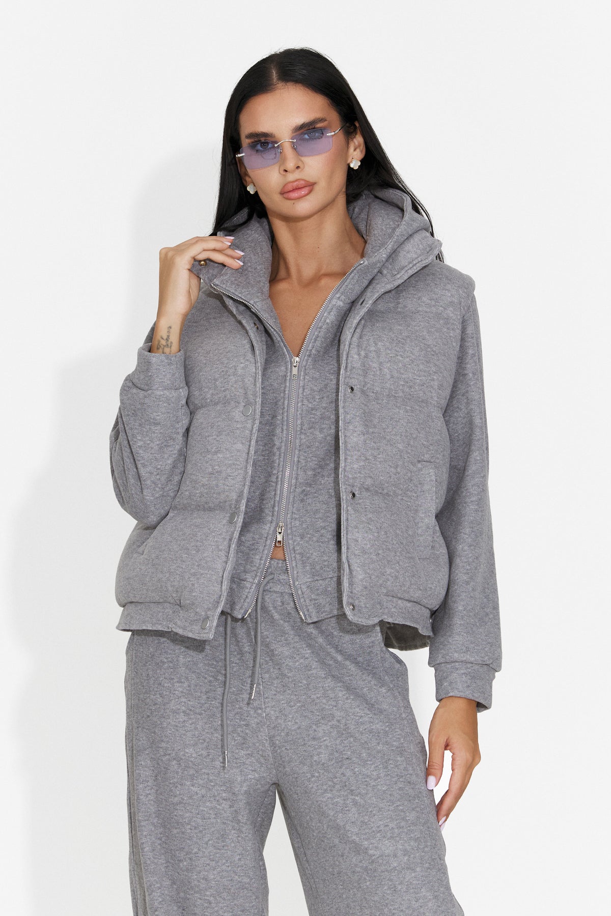 Trening casual gri Bevivena Bogas
