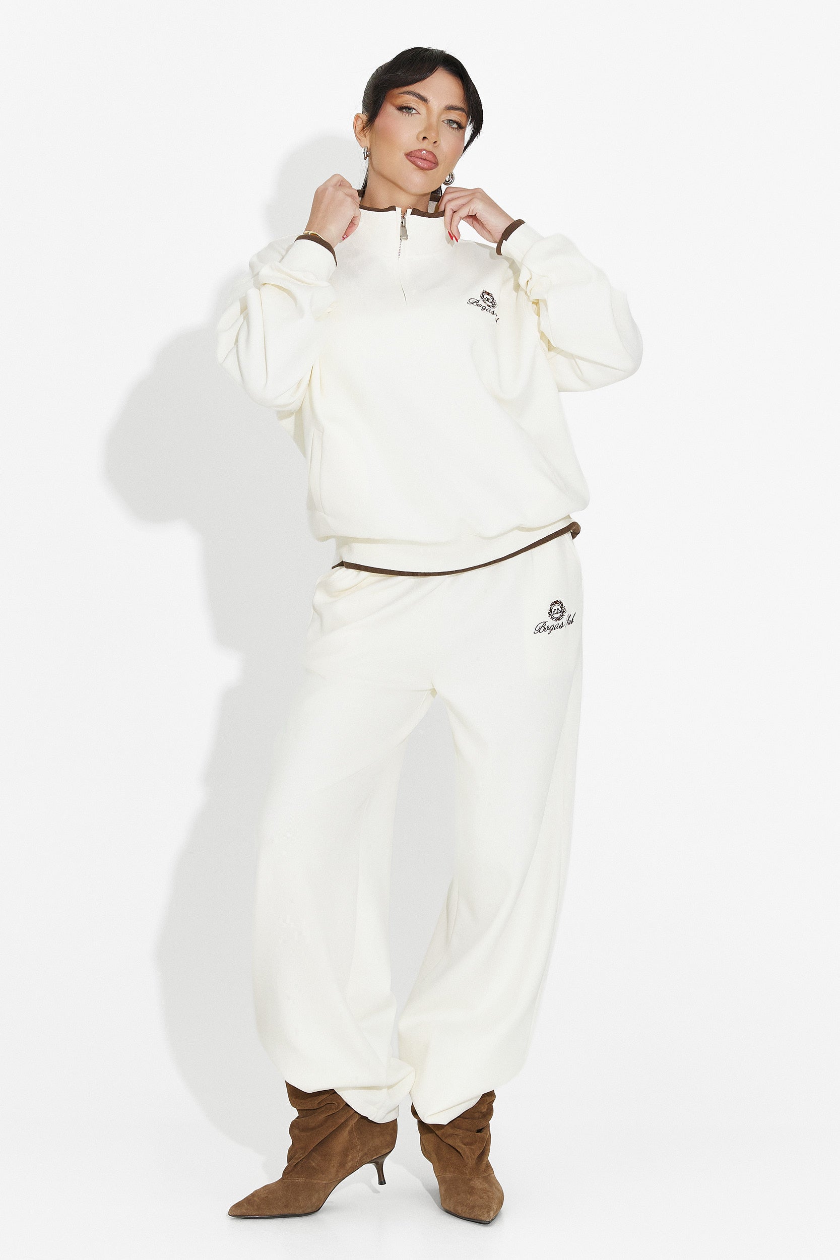 Vilma Bogas Casual Beige Allenamento da Donna