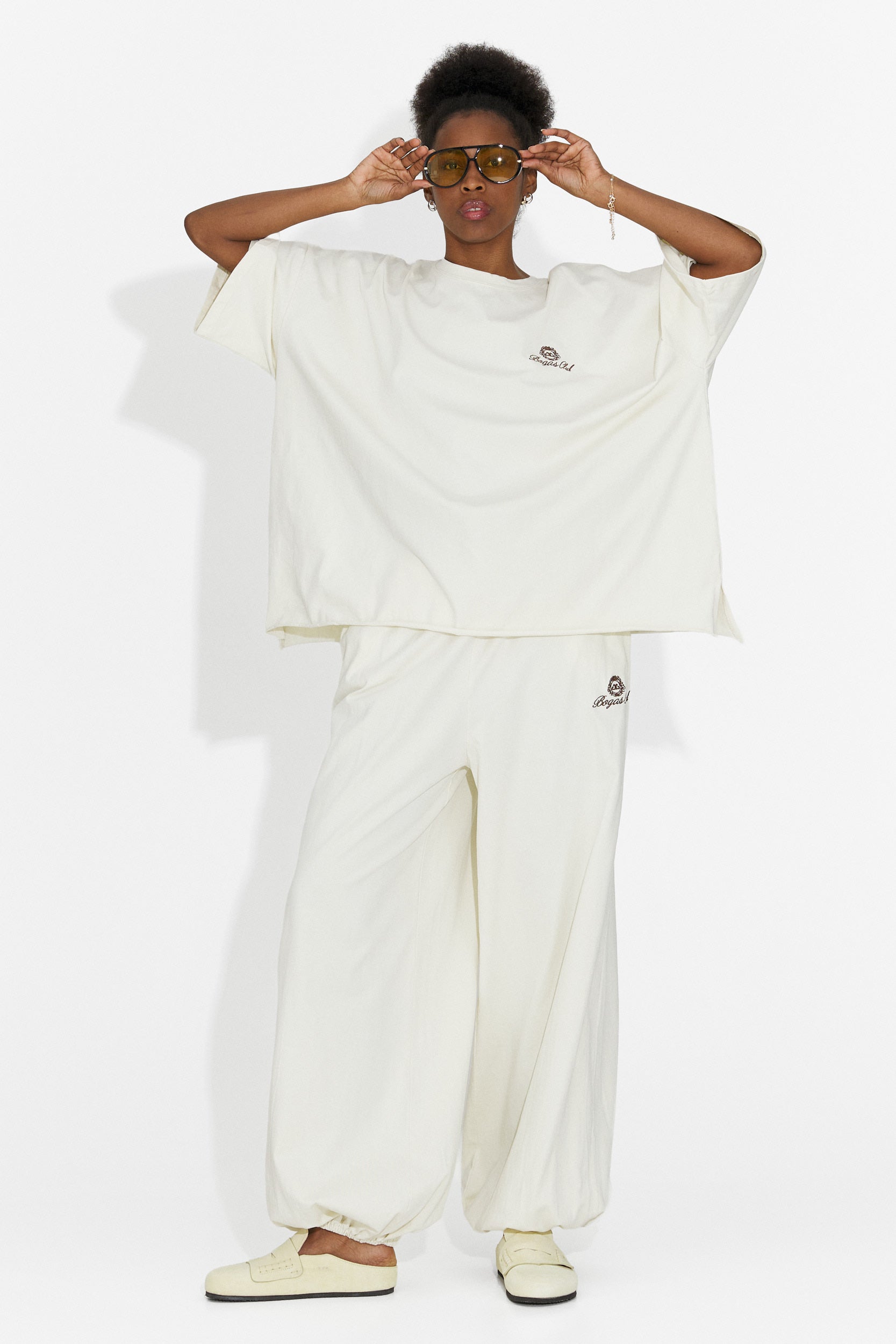 Edelweis Bogas Casual Crema Allenamento per Donne