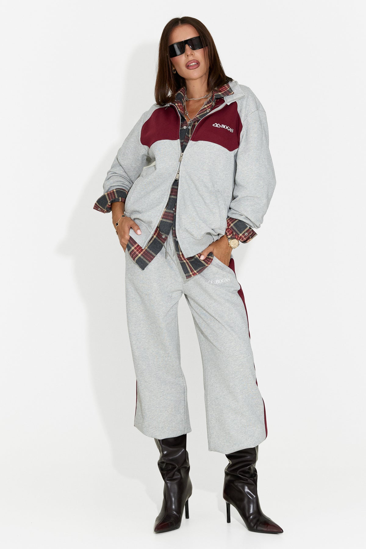 Tuta da donna casual grigia Baceia Bogas