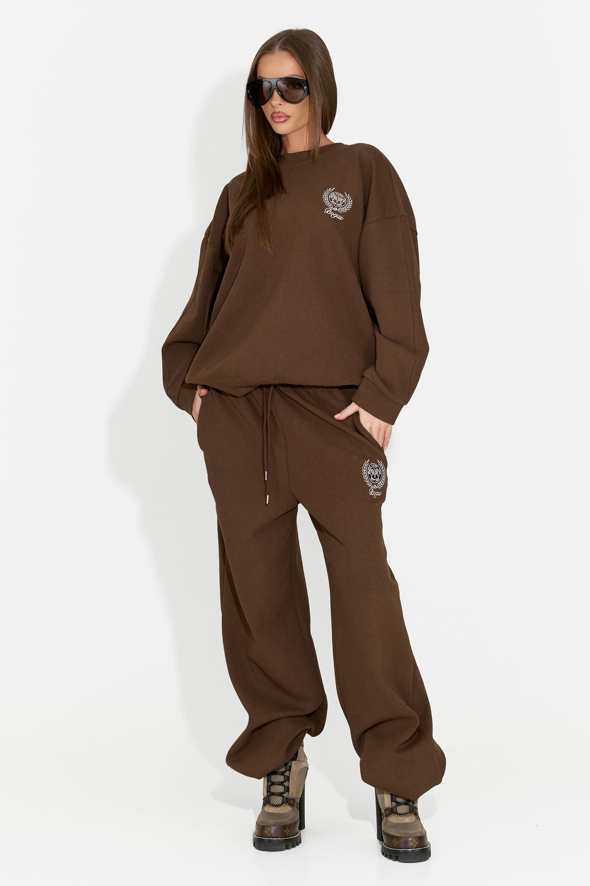 Tuta da donna casual marrone Paywe Bogas