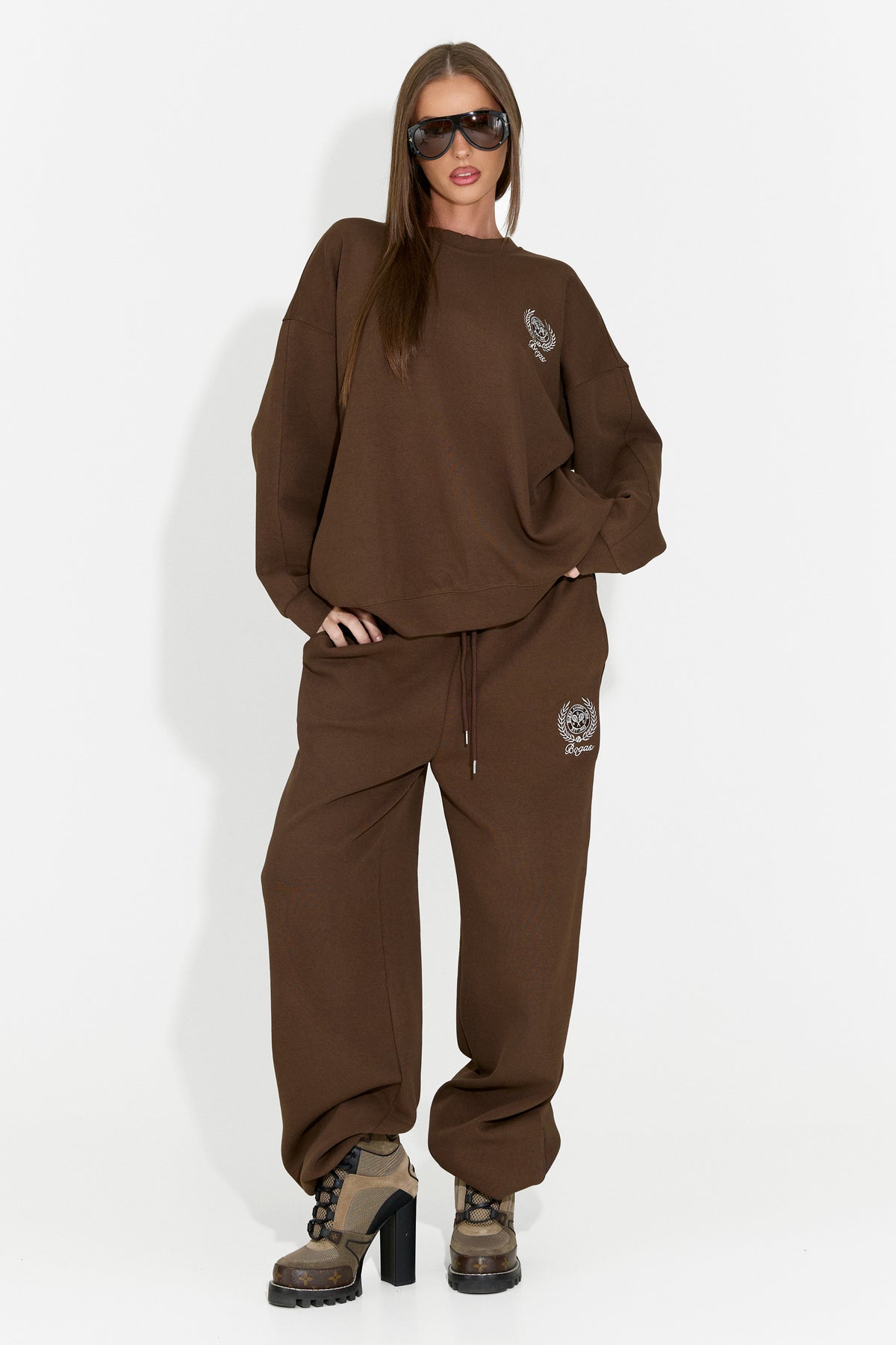 Tuta da donna casual marrone Paywe Bogas