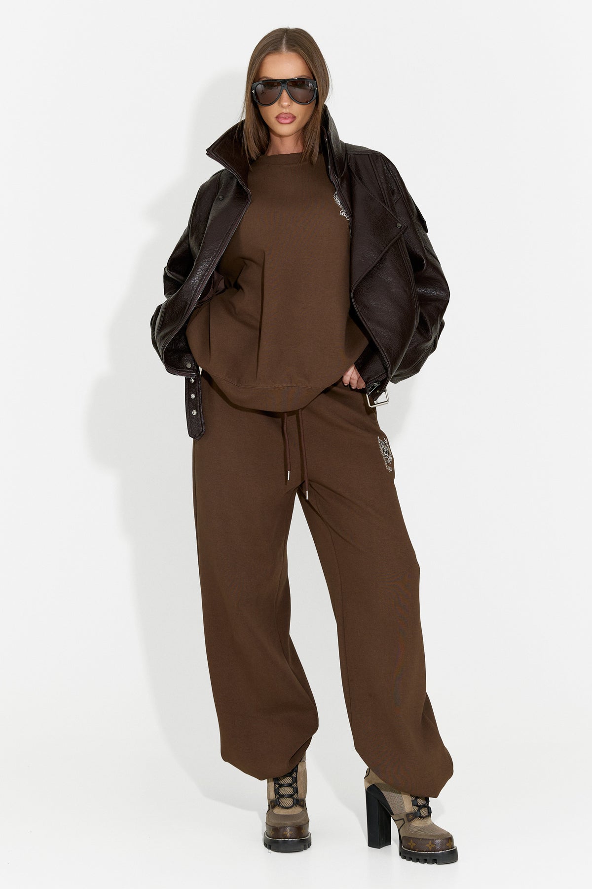 Tuta da donna casual marrone Paywe Bogas
