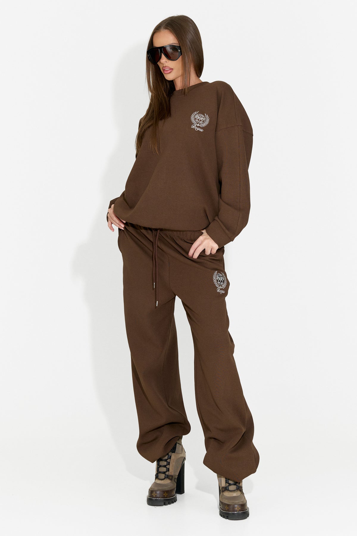 Tuta da donna casual marrone Paywe Bogas