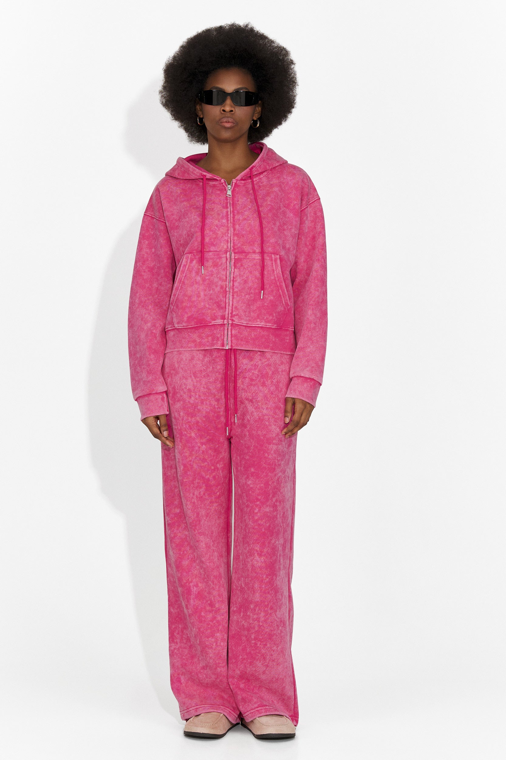 Tuta da allenamento casual rosa da donna Jiustina Bogas