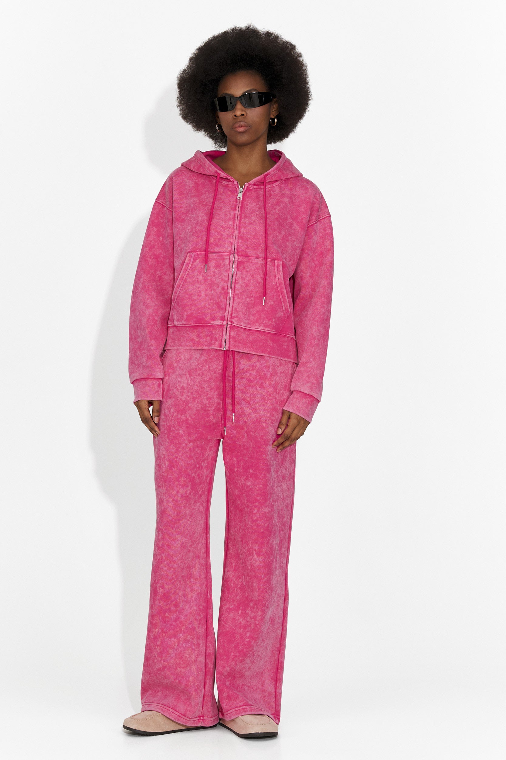 Tuta da allenamento casual rosa da donna Jiustina Bogas