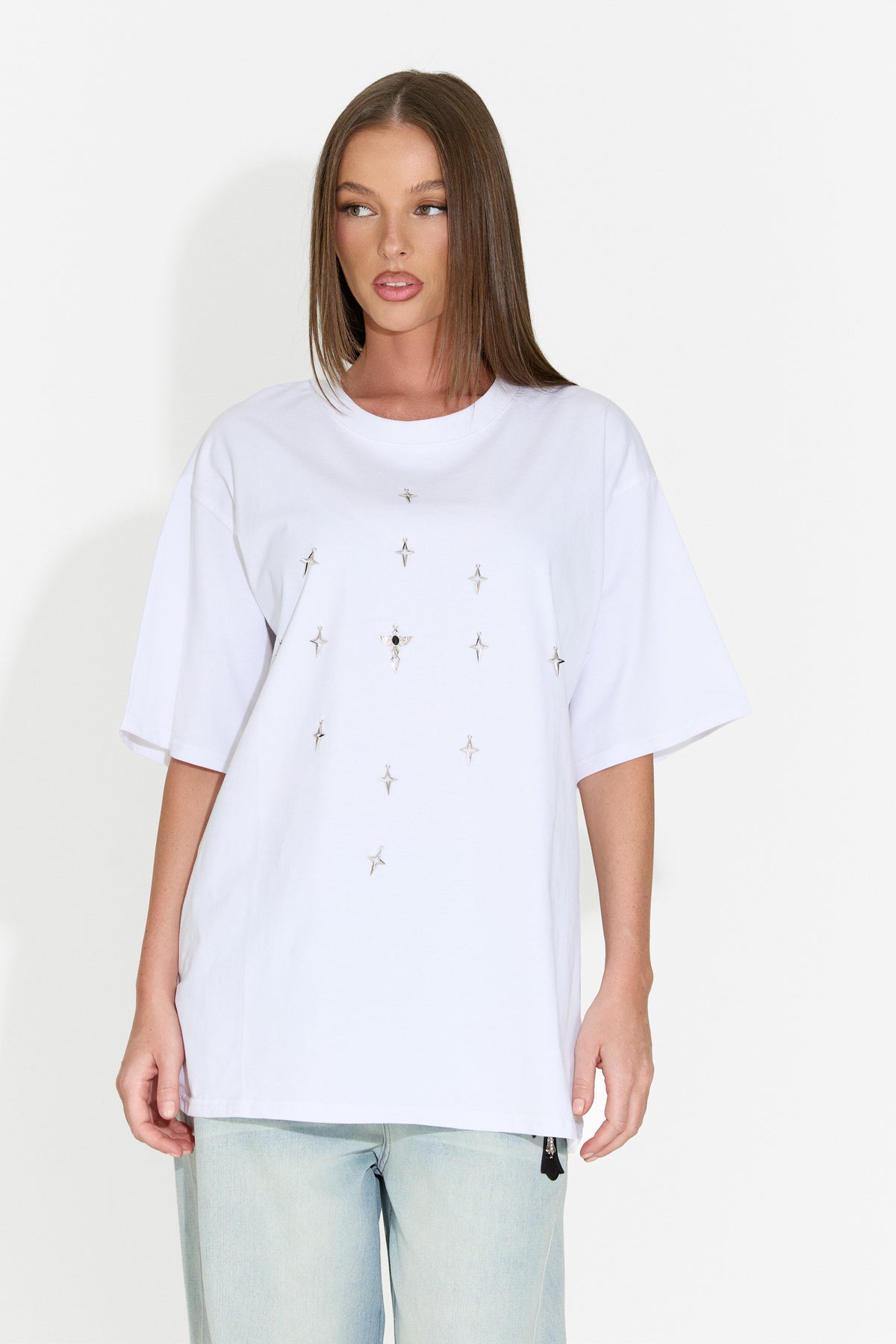T-shirt da donna casual bianca Analysis Bogas