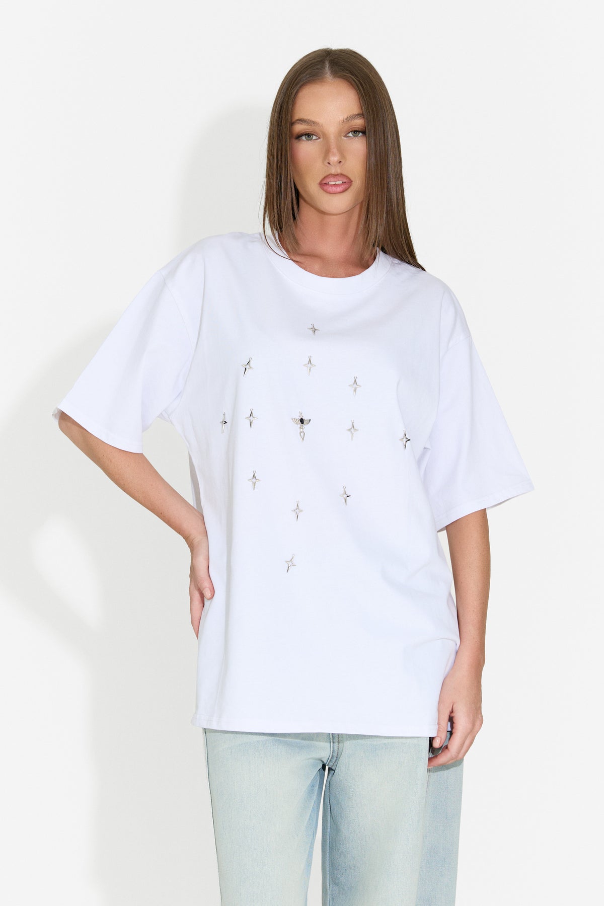 T-shirt da donna casual bianca Analysis Bogas