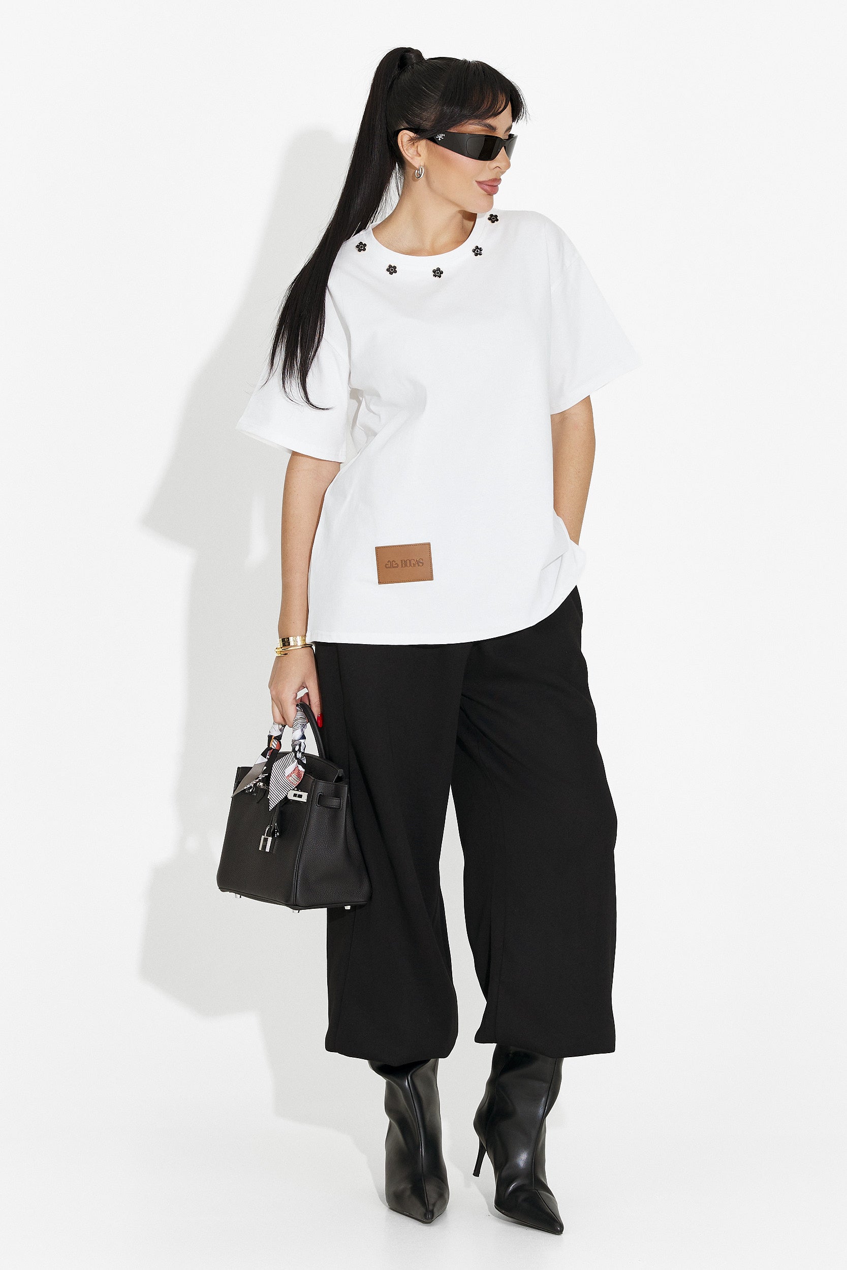 T-shirt Casual Bianca da Donna di Arilea Bogas