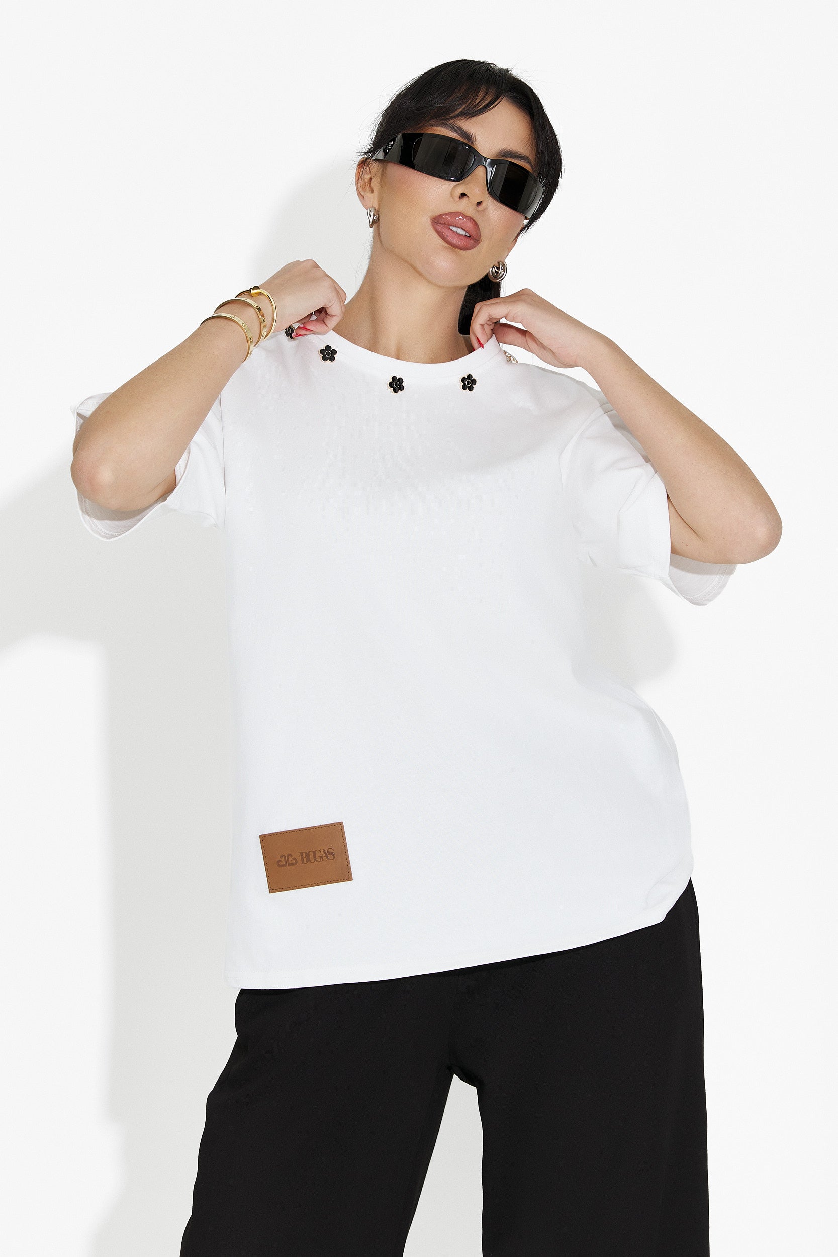 T-shirt Casual Bianca da Donna di Arilea Bogas