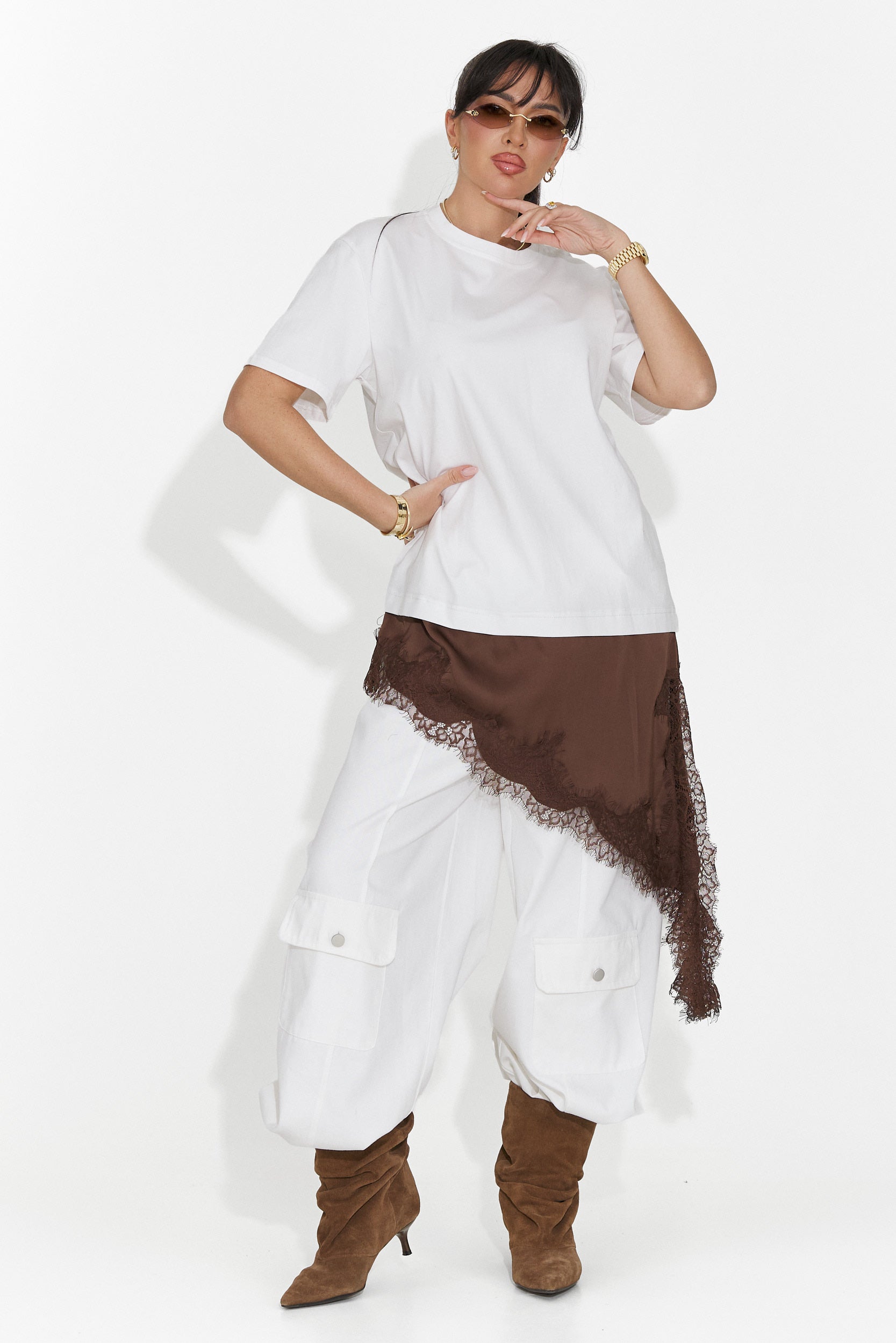 Arkana Bogas T-shirt Casual Bianca da Donna