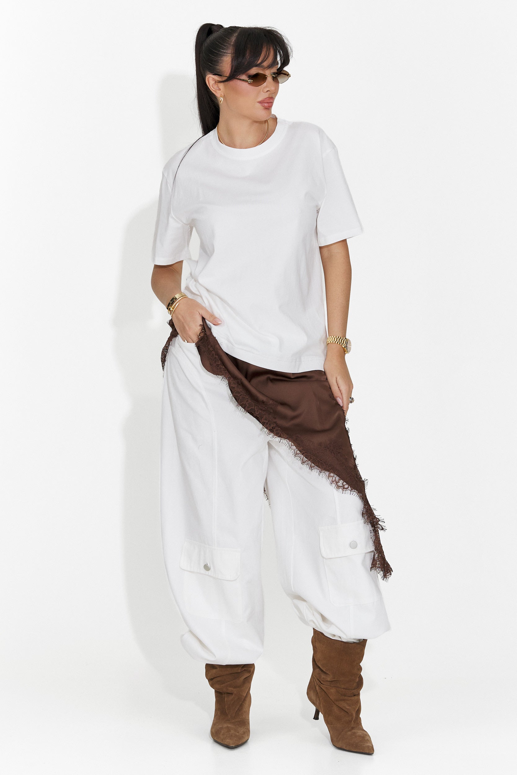 Arkana Bogas T-shirt Casual Bianca da Donna